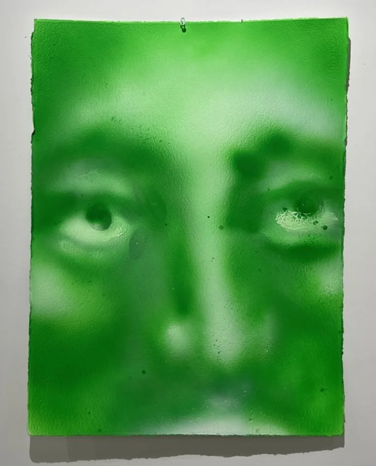  
 

 
 
 
h1 {text-align: center;}
p {text-align: center;}
 
 
 

  
 GREEN MAN, 22x30in., Spray paint on paper, 2021 

 
 