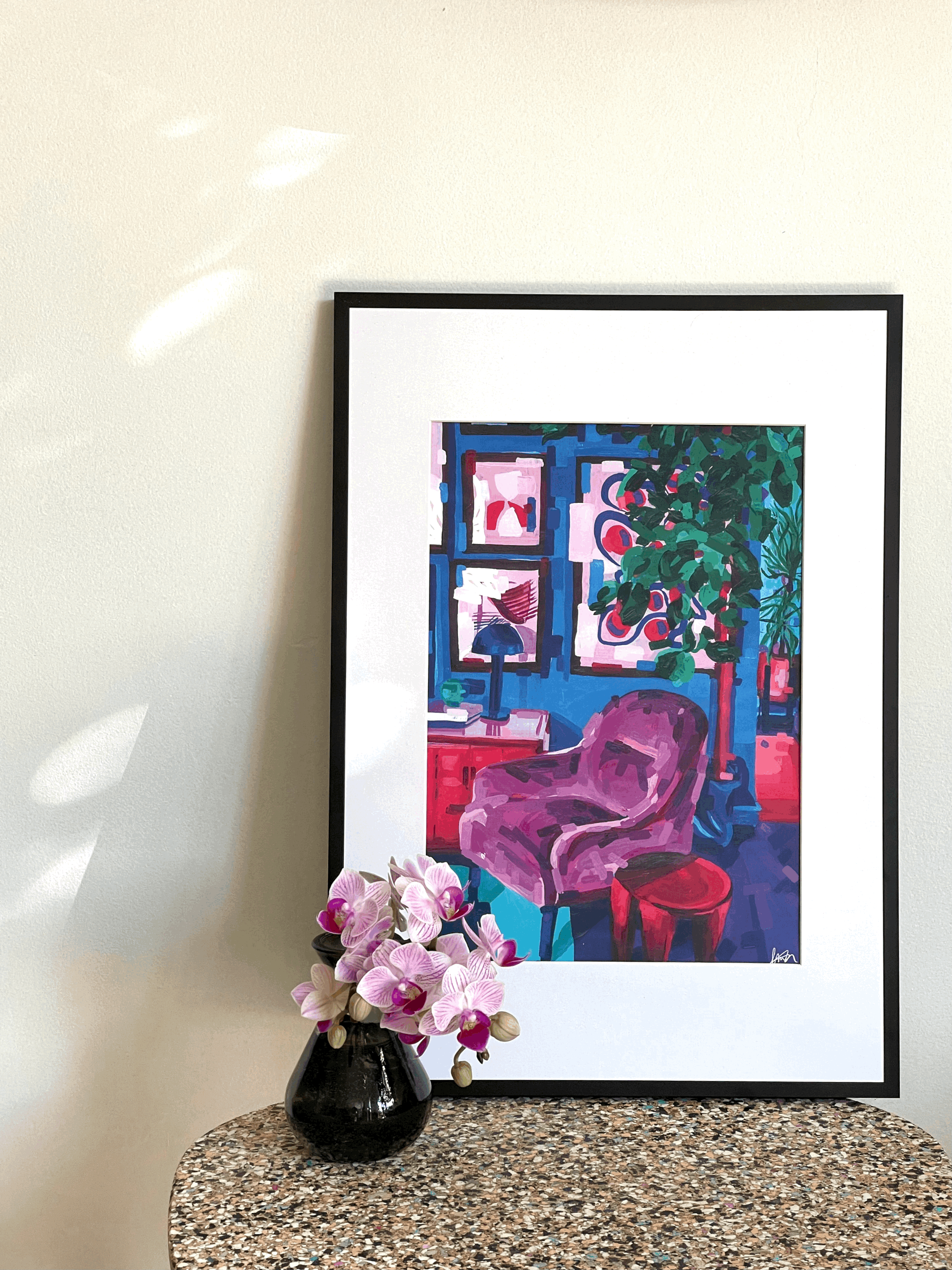 Pink Chair Print