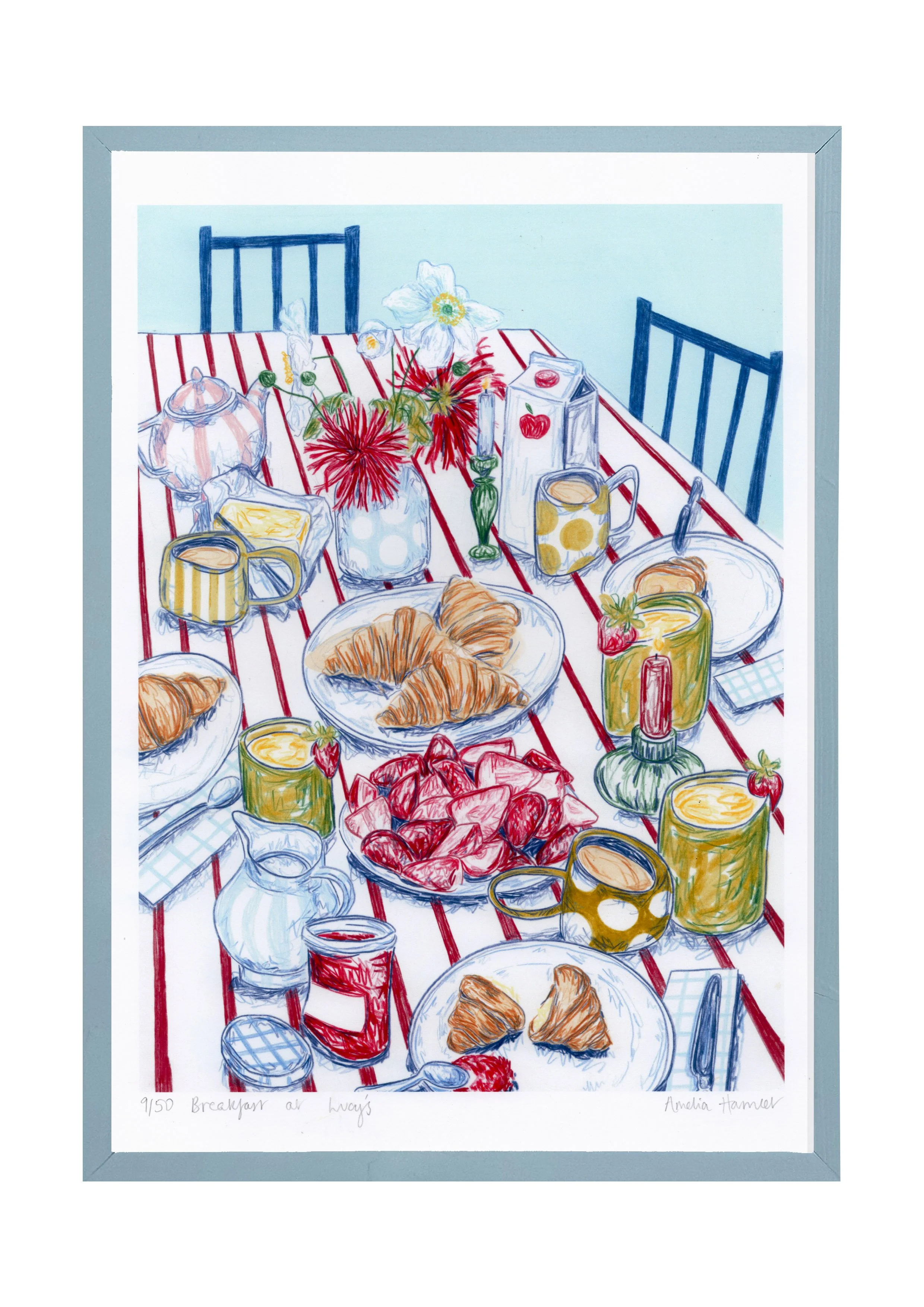 "breakfast at lucy's" print
