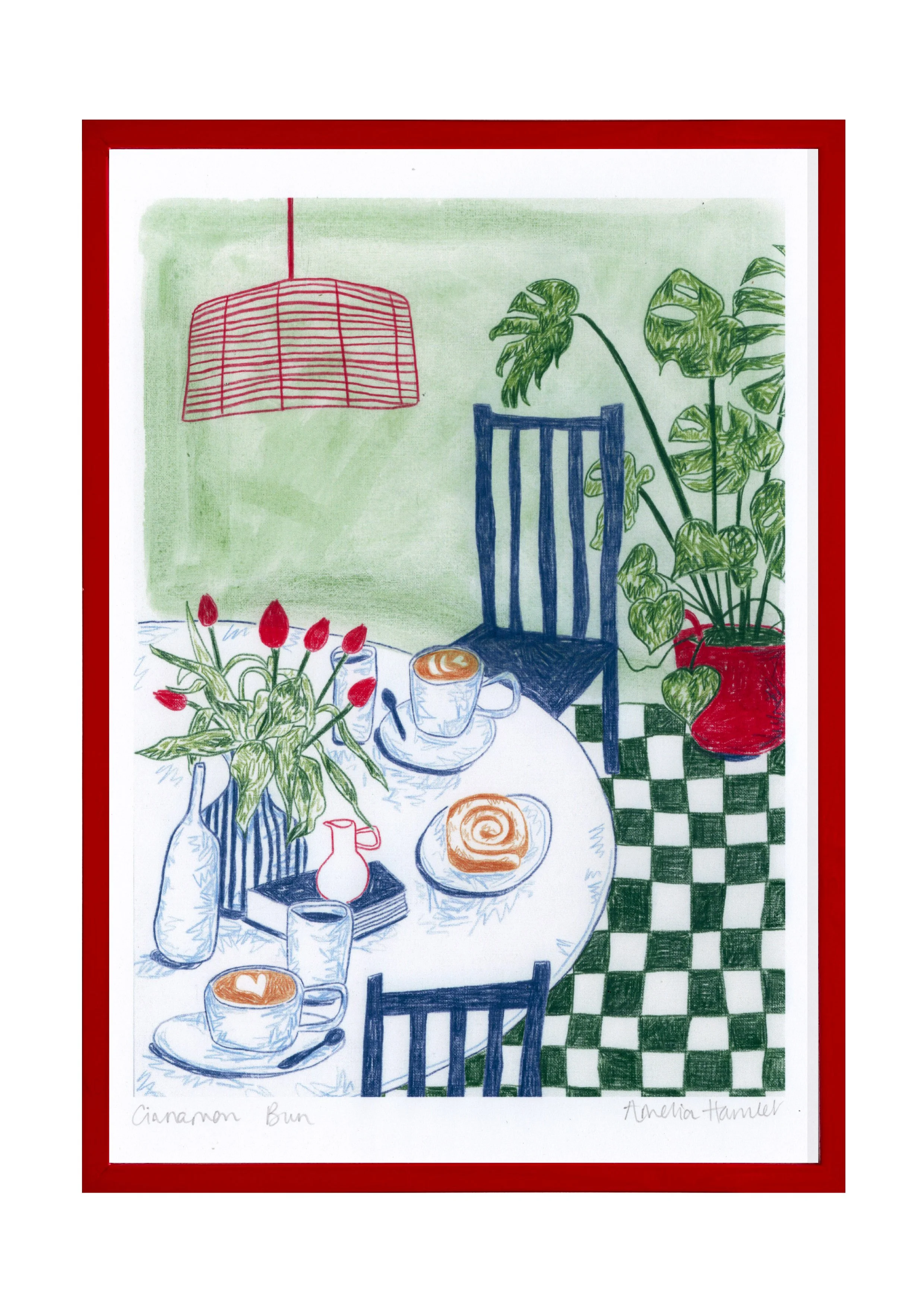 "cinnamon bun" print