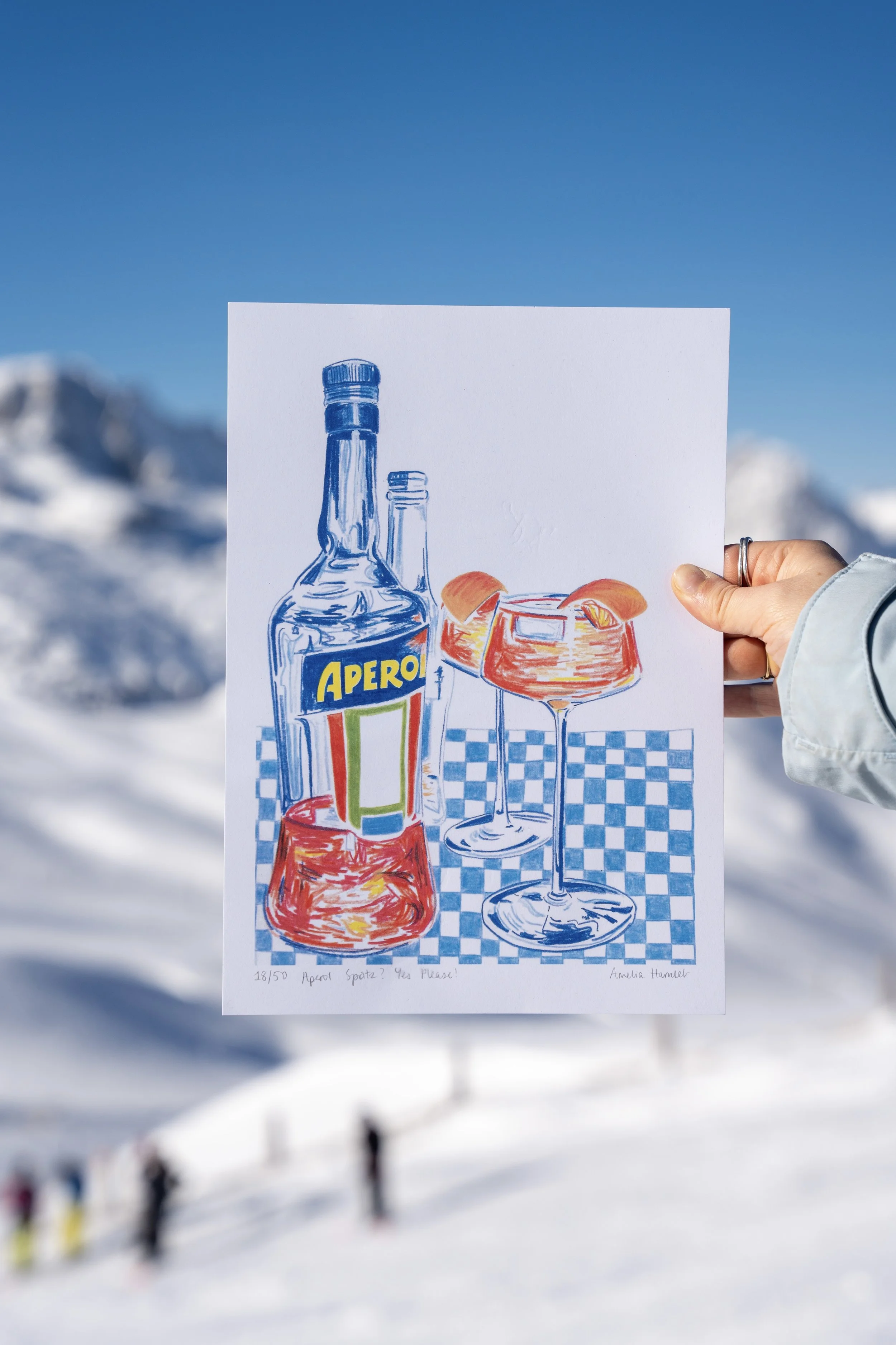 "aperol? yes please" print