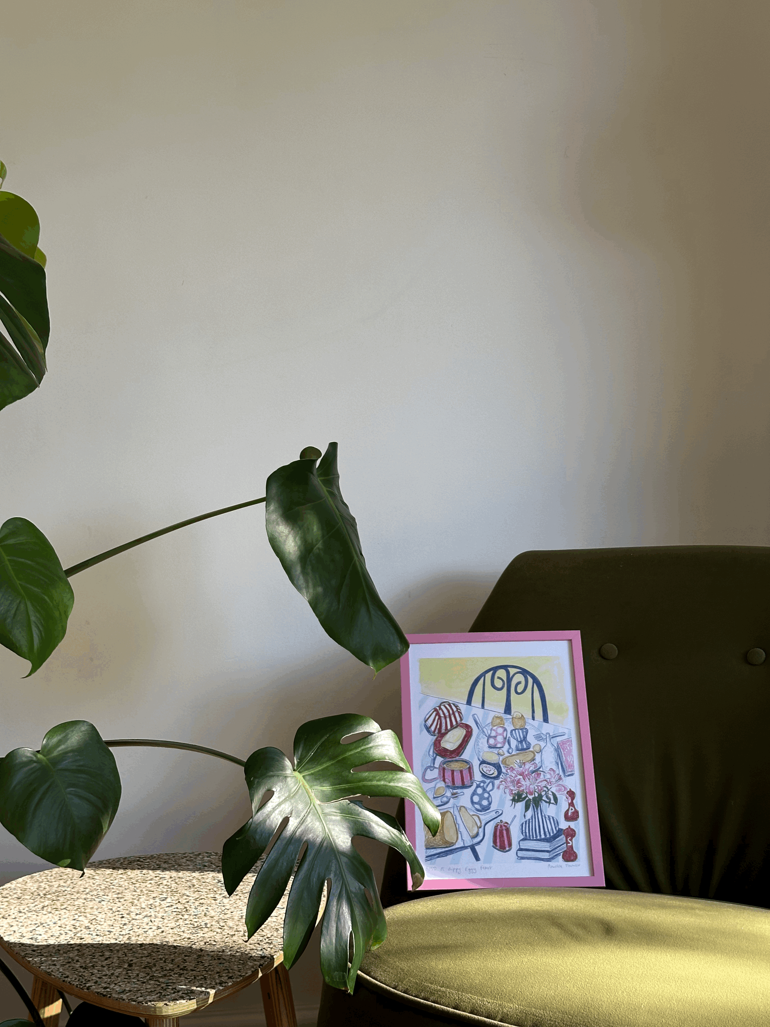 "a dippy eggy feast" print