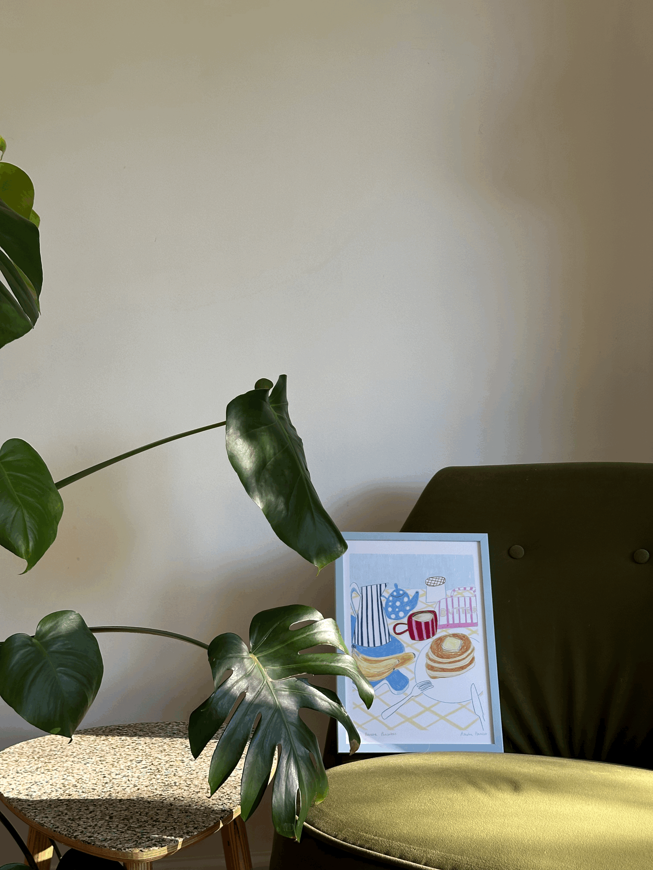 "banana pancakes" print