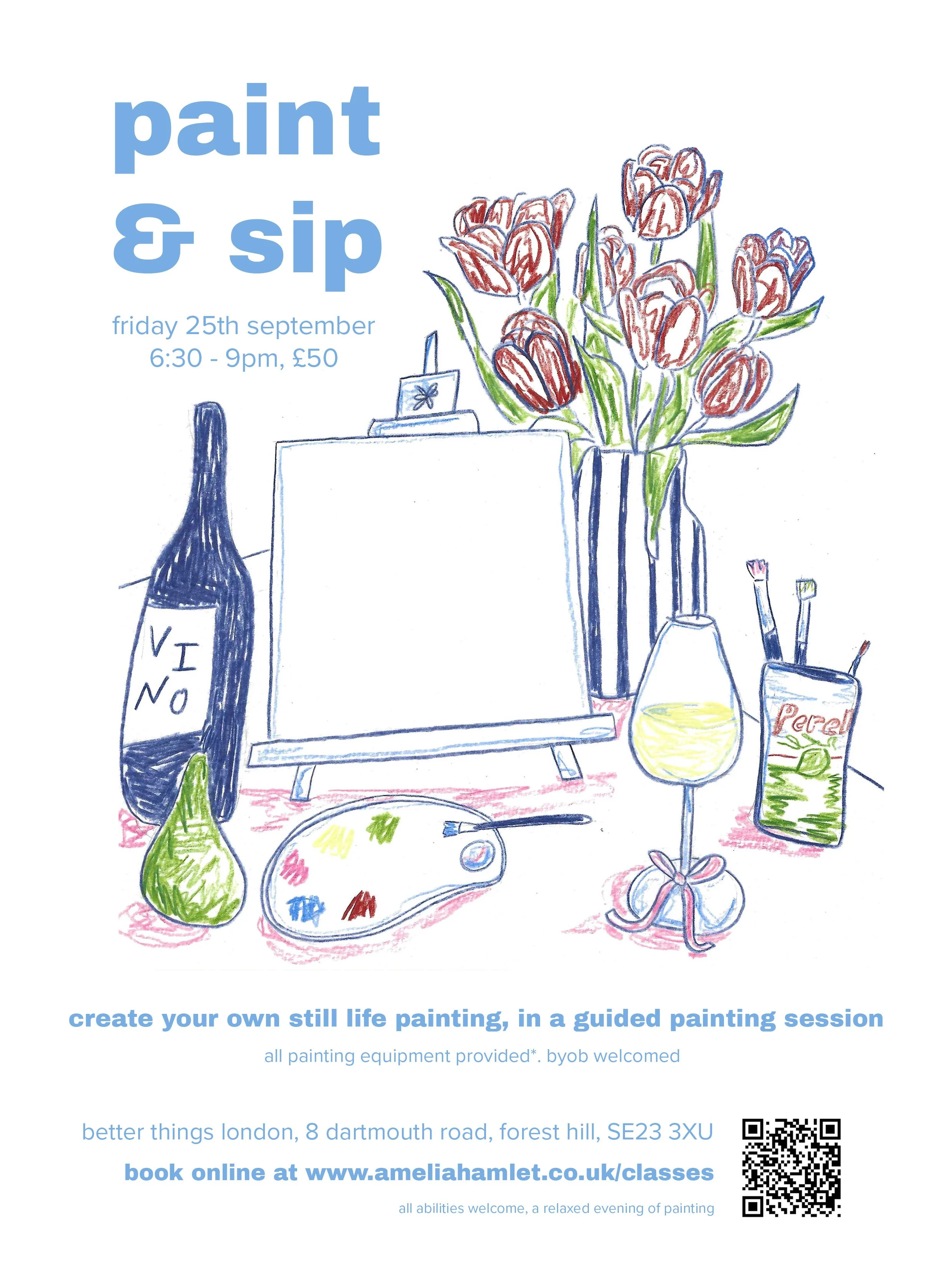 paint and sip - friday 25th september