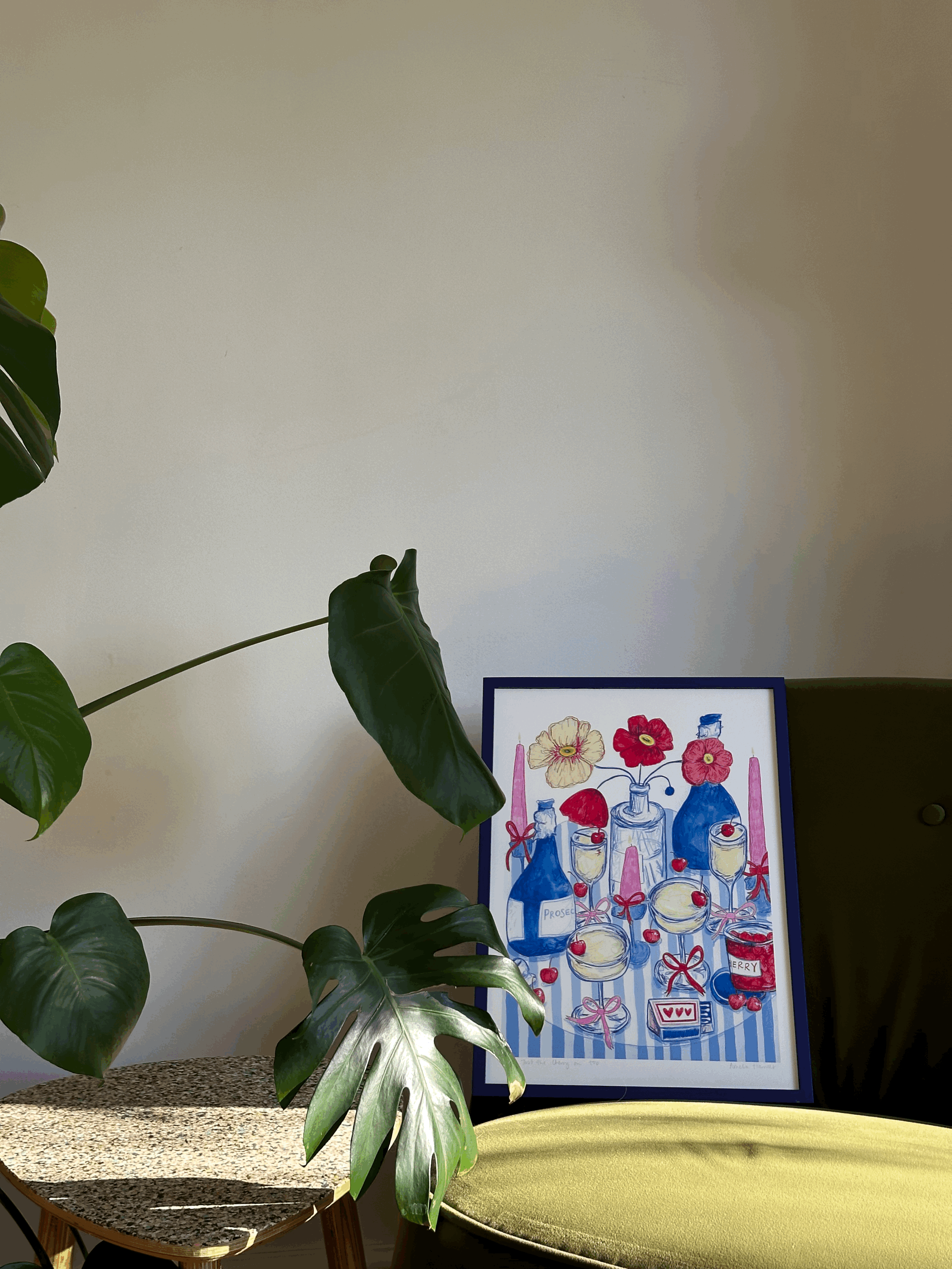 "just the cherry on top" print