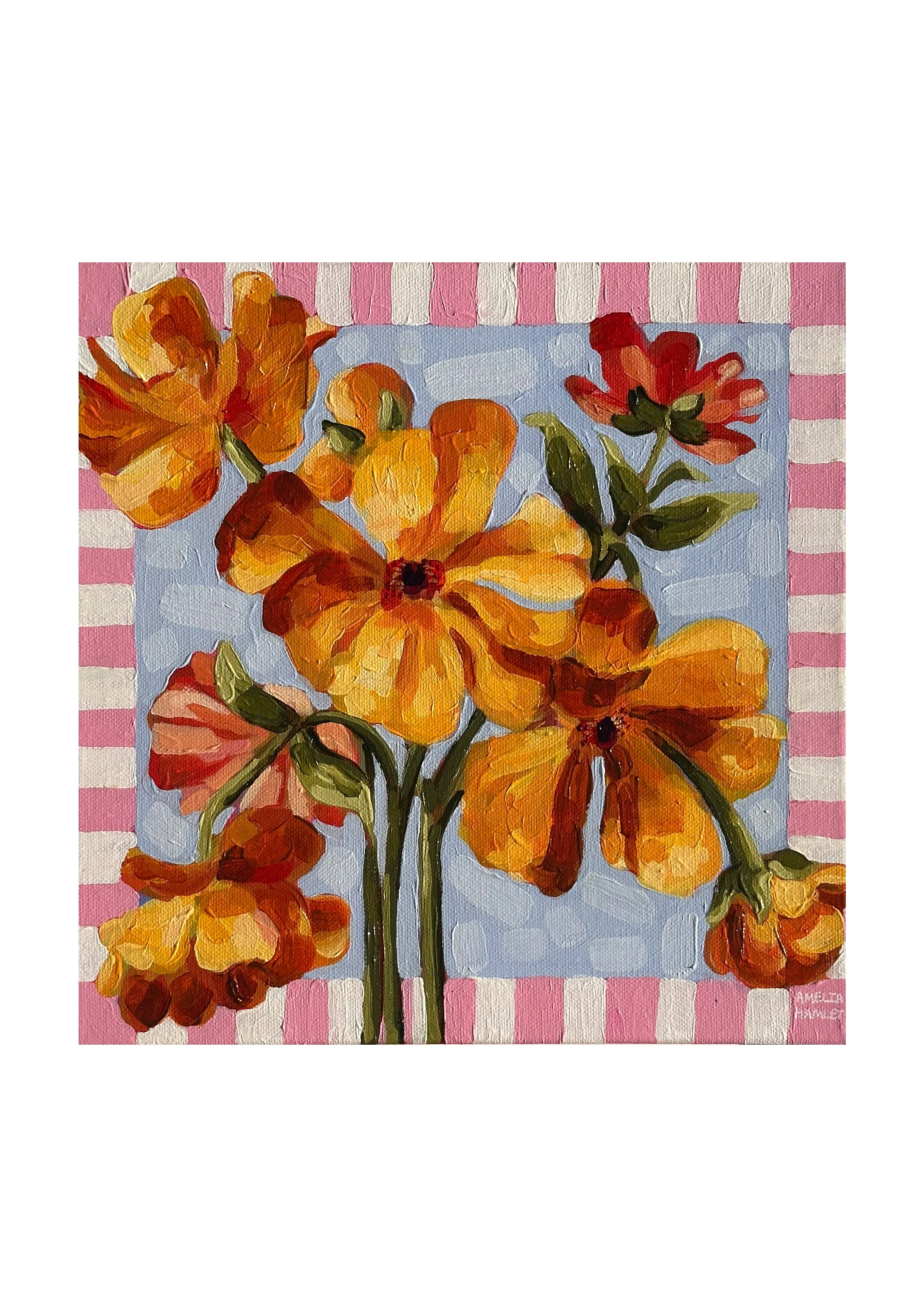 "golden butterflies" acrylic on canvas
