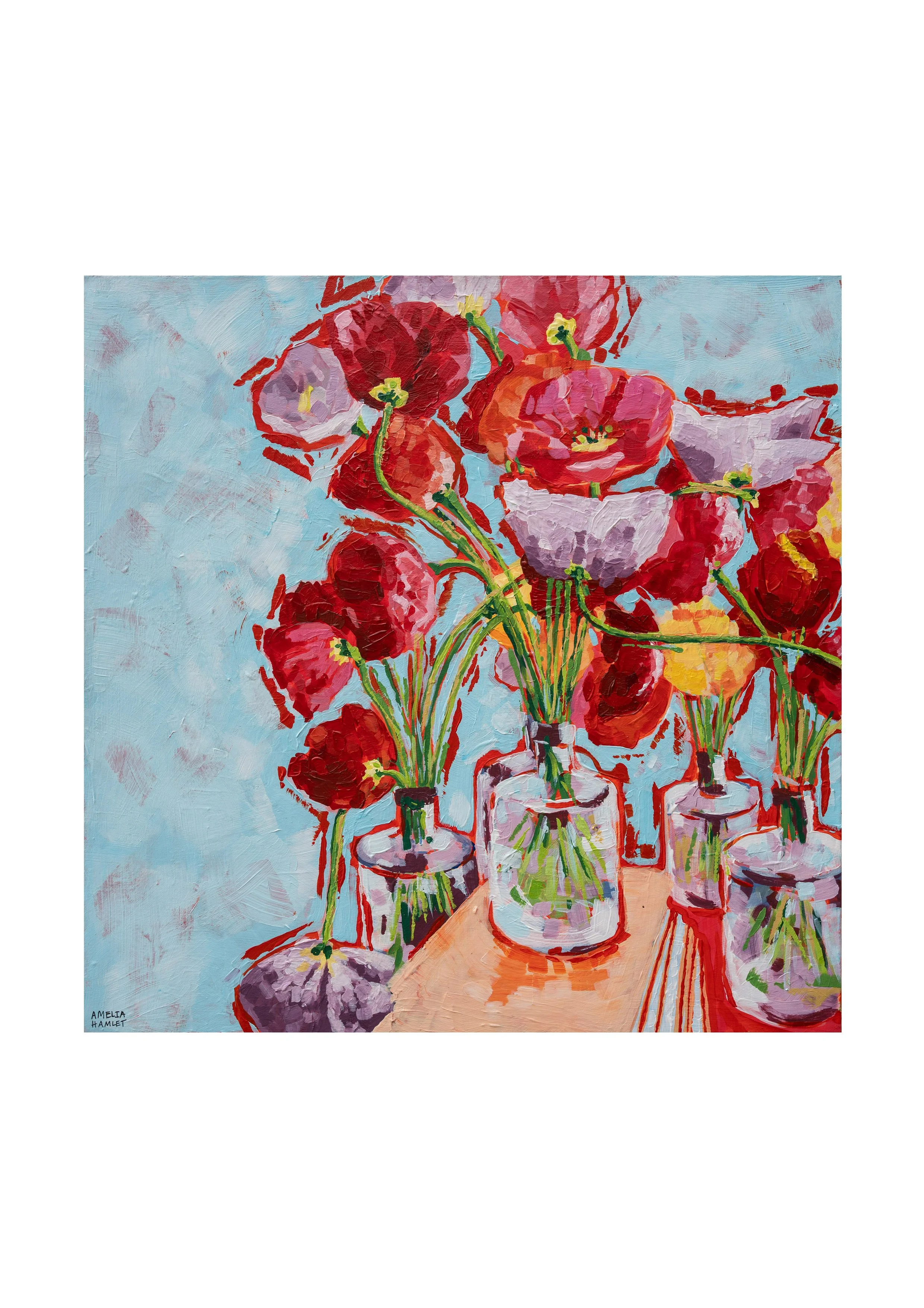 "These are Poppies" Acrylic on Canvas