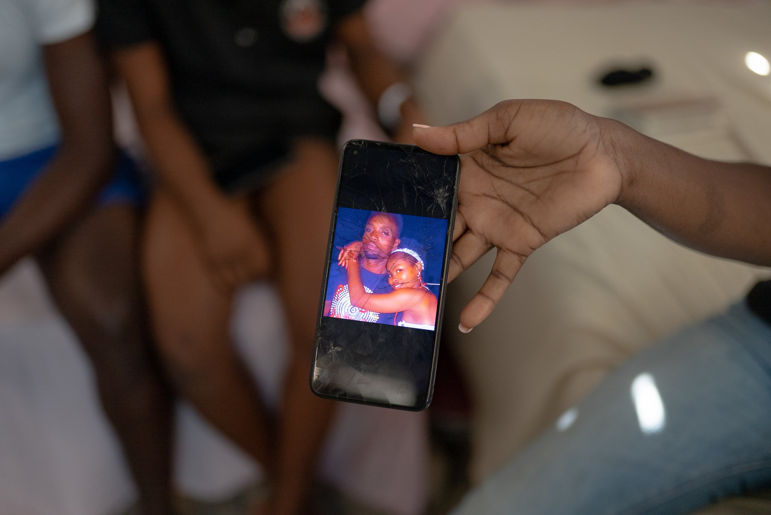 Photo of Onite Charles, 30, with her late husband, Johnny Alexis, 33.