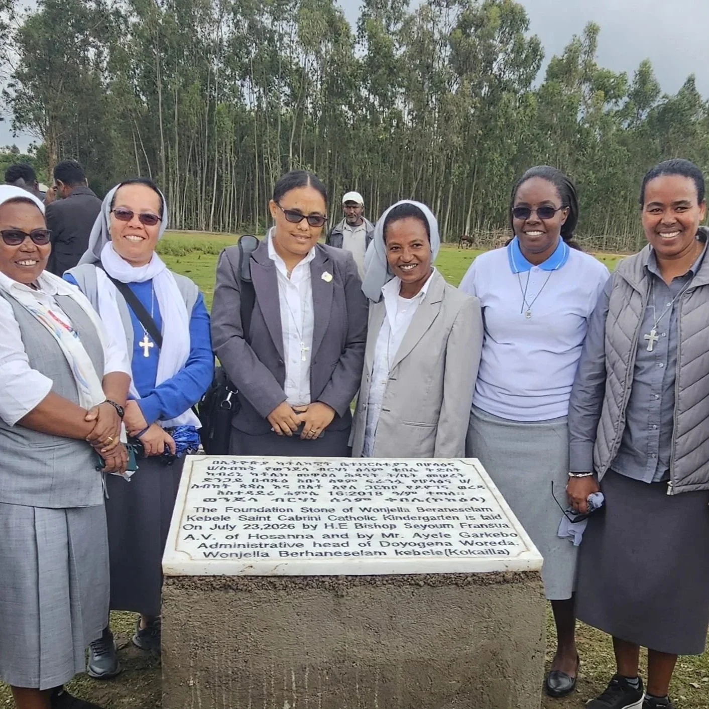 The foundation blessing ceremony for a new kindergarten in Kokailla, Ethiopia.