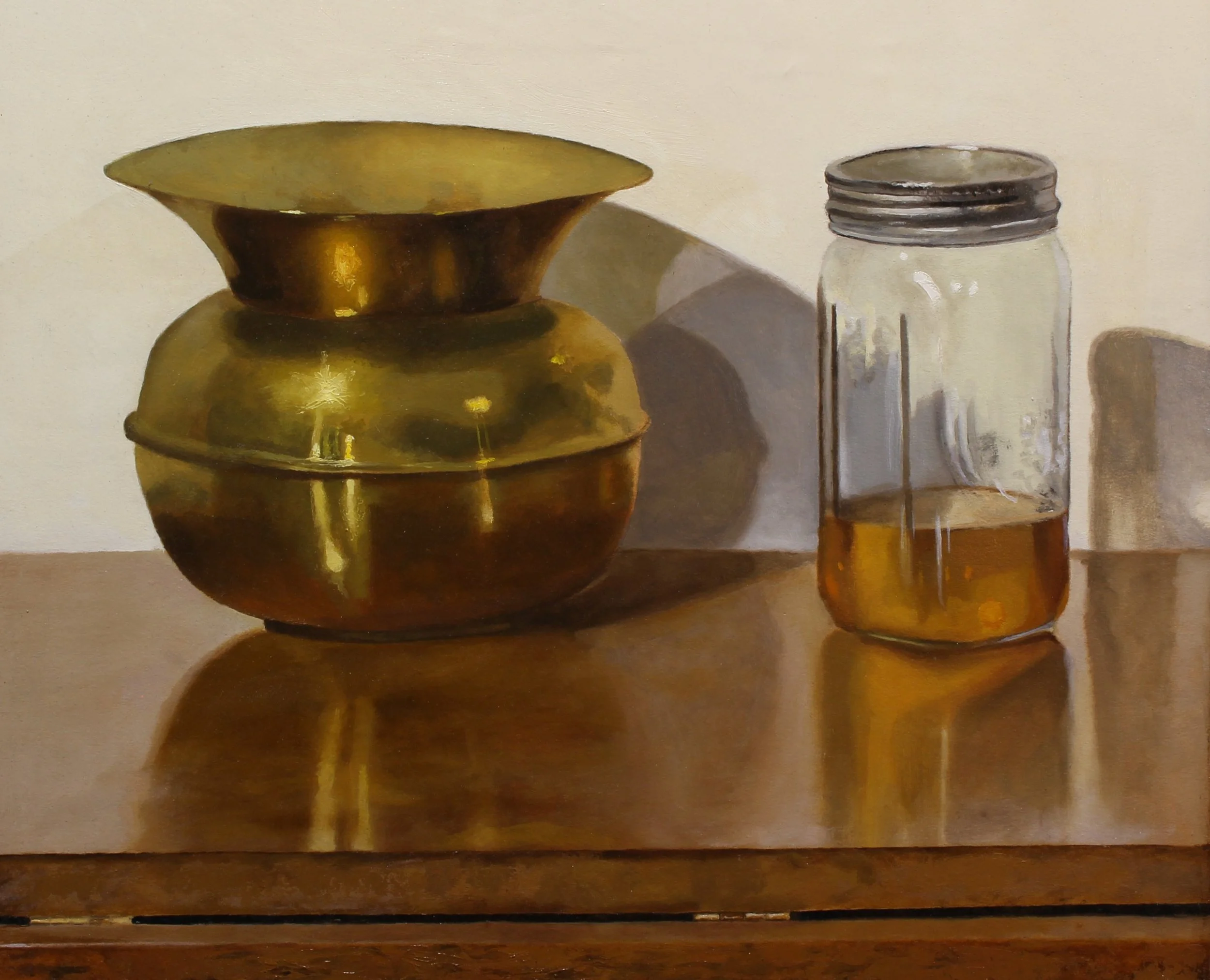 17" x 19 1/2", oil on paper panel, $350