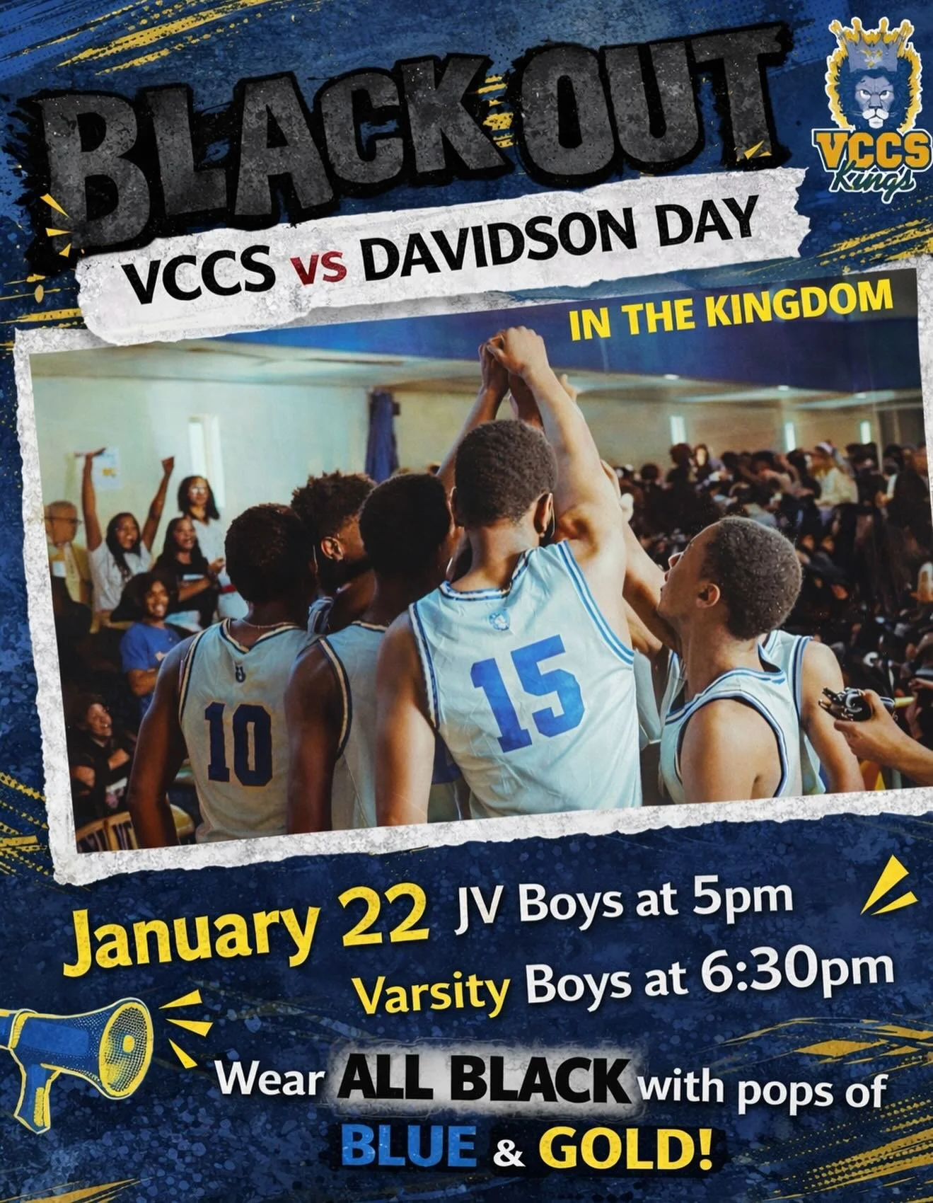 VCCS JV &amp; Varsity Boys @ HOME vs.&nbsp;Davidson Day | “Blackout Day”