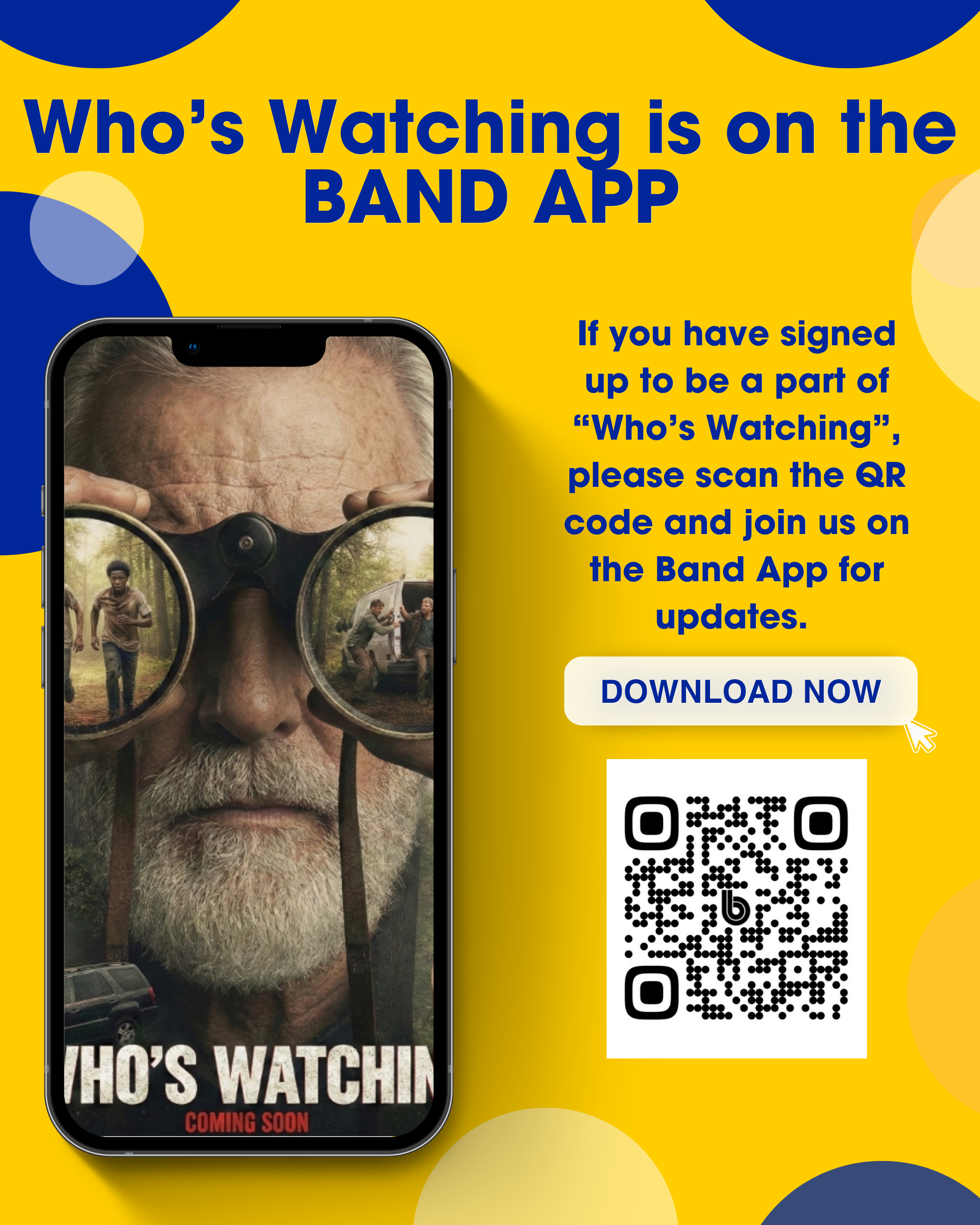 Who’s Watching is on the BAND APP