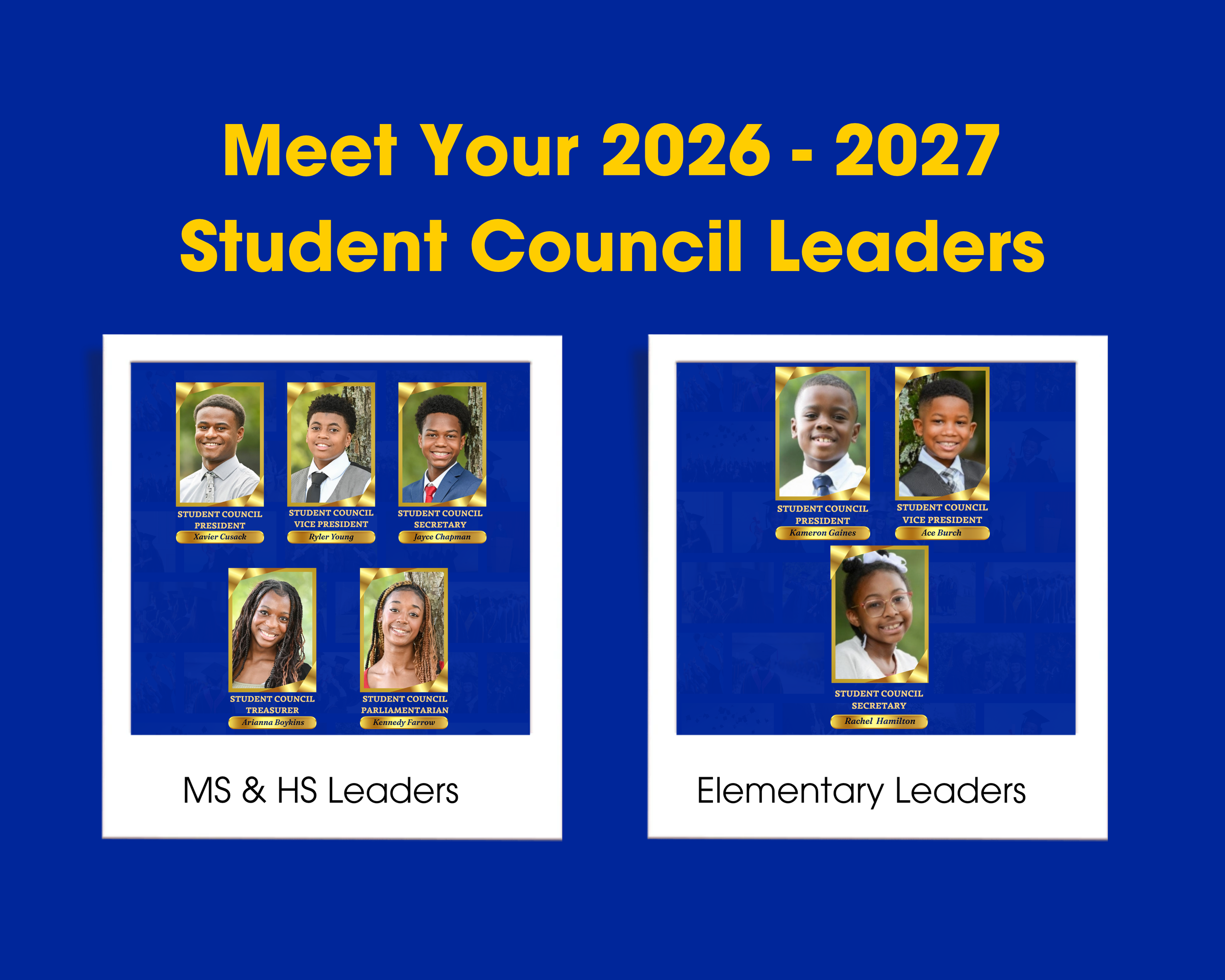 Meet Your 2026 - 2027 Student Council Leaders