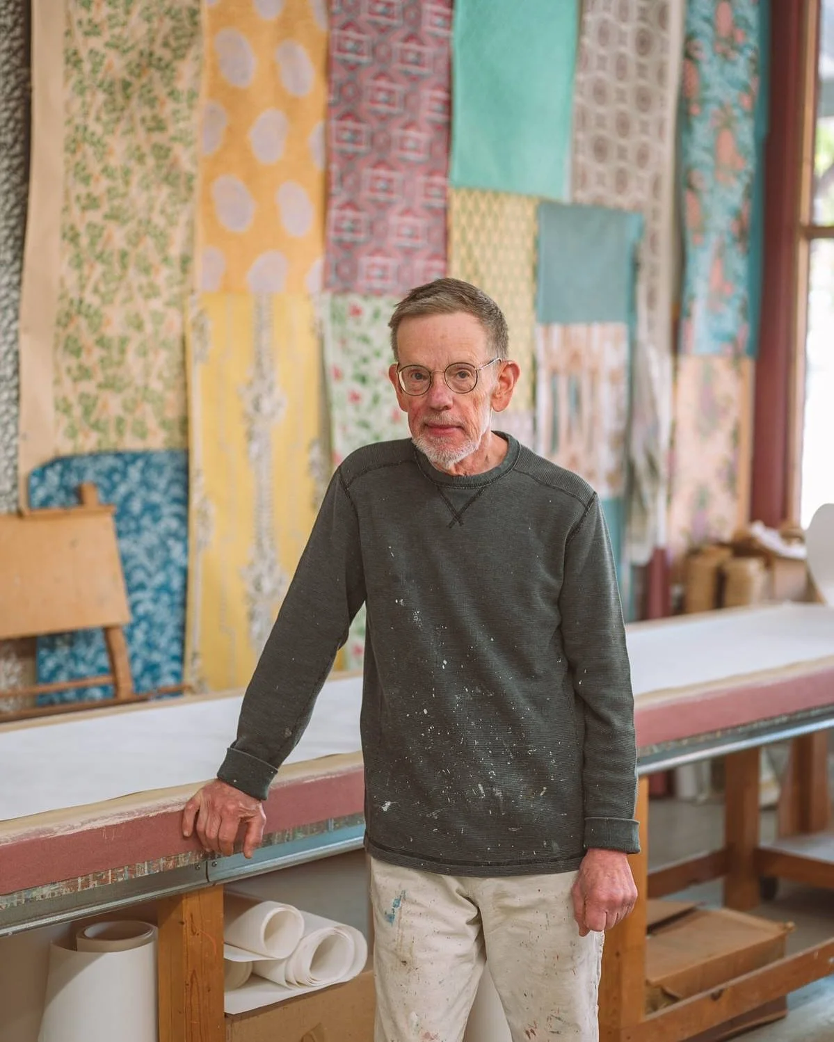 Wonder Wall: America&rsquo;s Last Hand-Printed Studio Lives on In Sharon Springs 🎨 

At @adelphipaperhangings artist Steve Larson and his team hand block-print wallpaper the 18th-century way &mdash; carved wood blocks, hand-mixed paint, and a rhythm