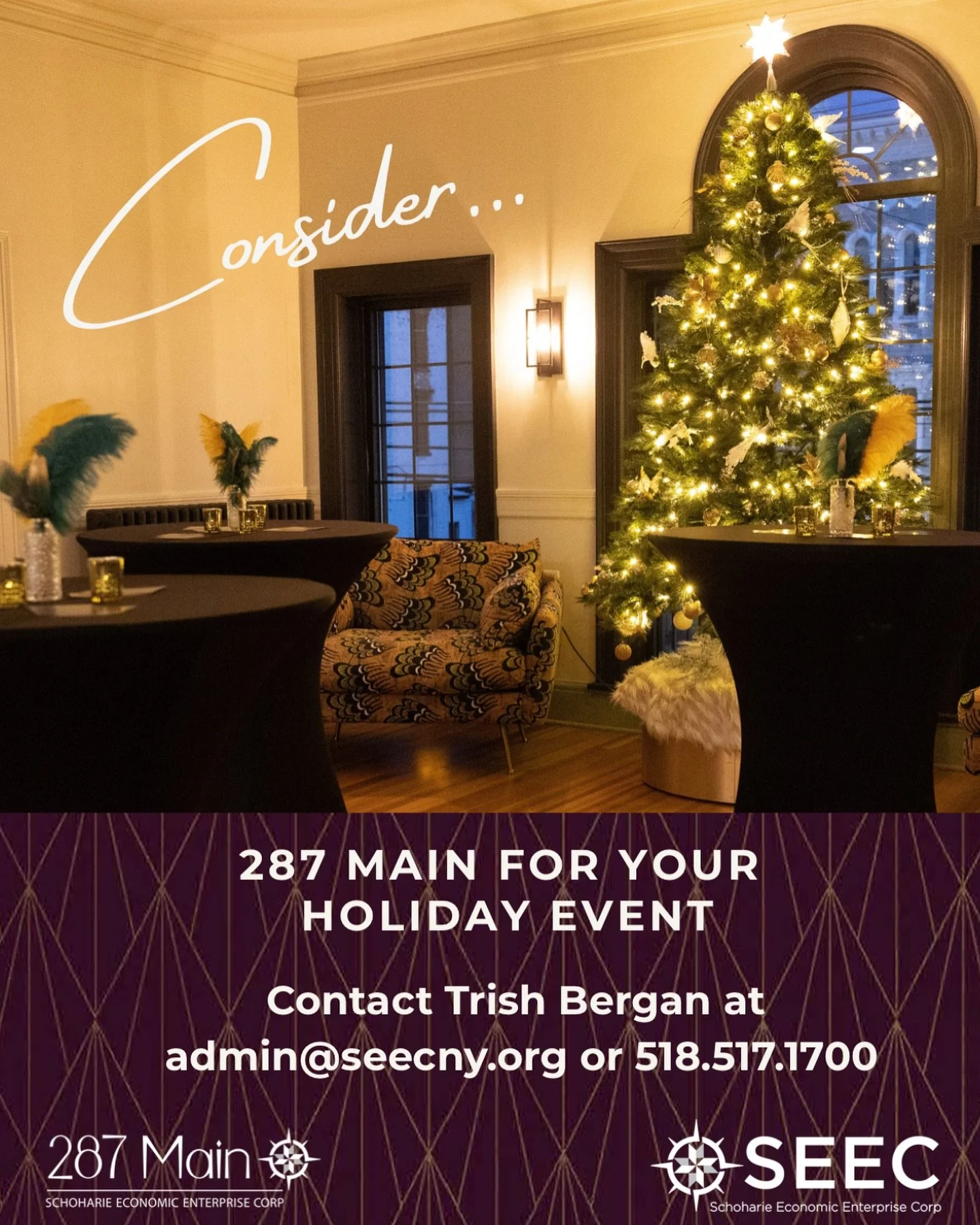 Holiday magic at 287 Main ✨

Book your festive gathering or winter celebrations right in the heart of Schoharie, NY. Tis the season to celebrate &amp; support local! 🌟🎄

 📍Check the link in bio for more details on 287 Main.