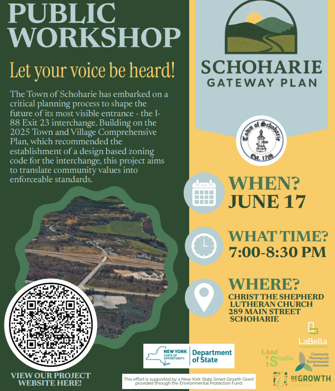 Town of Schoharie Invites Public To Shape The Future: I-88 Exit 23 Interchange Workshop