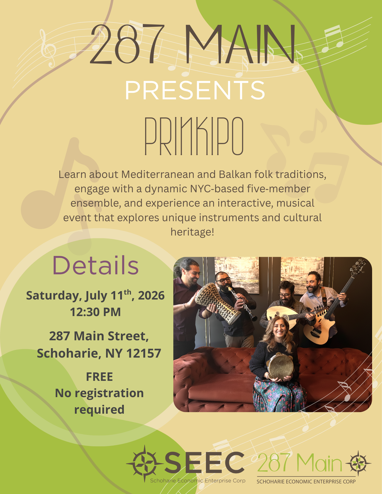 NYC Ensemble Prinkipo Brings Mediterranean Folk Music to Schoharie County This July