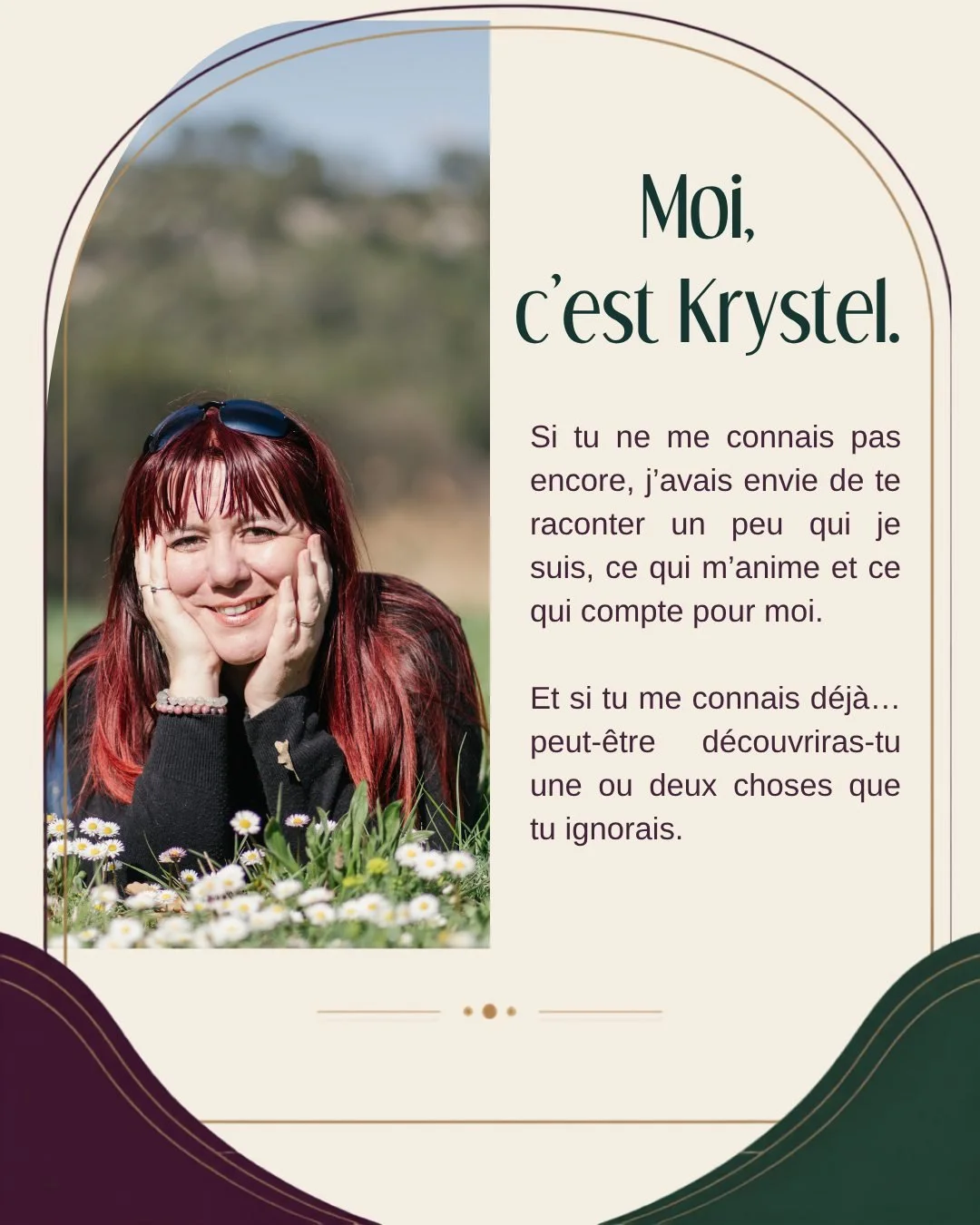 𝗤𝘂𝗮𝗻𝗱 𝗼𝗻 𝗱𝗲𝗺𝗮𝗻𝗱𝗲 &laquo; 𝗤𝘂𝗶 𝗲𝘀-𝘁𝘂 ? &raquo;, 𝗼𝗻 𝗿&eacute;𝗽𝗼𝗻𝗱 𝘀𝗼𝘂𝘃𝗲𝗻𝘁 𝗲𝗻 𝗽𝗮𝗿𝗹𝗮𝗻𝘁 𝗱𝗲 𝗰𝗲 𝗾𝘂𝗲 𝗹&rsquo;𝗼𝗻 𝗳𝗮𝗶𝘁.

Mais aujourd&rsquo;hui, j&rsquo;ai envie de faire autrement.

Pas de version liss&