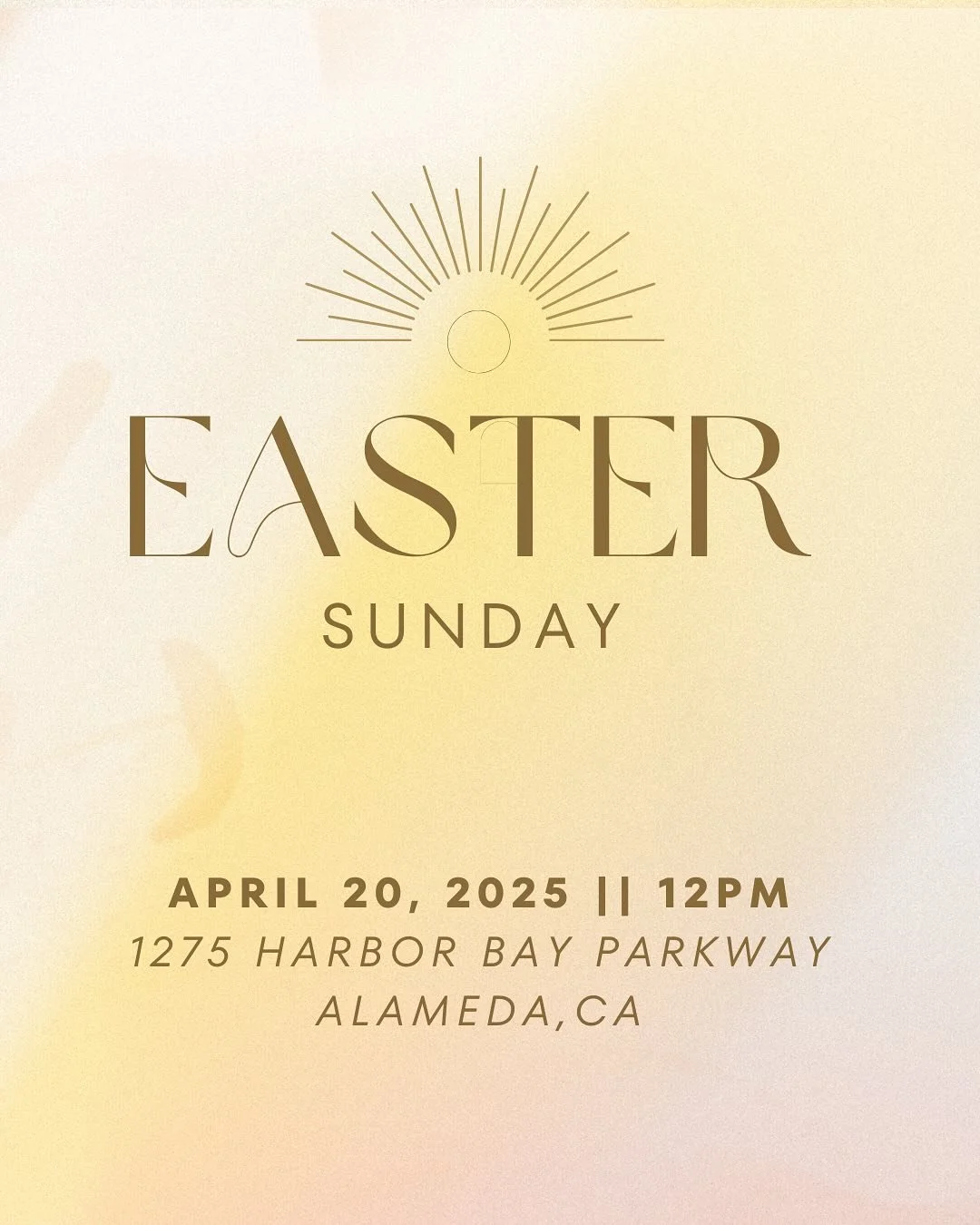 ✨Easter Sunday is here and we&rsquo;re throwing a party because HE IS RISEN! ✨🎉 Join us for Easter Sunday Service, followed by epic BBQ cookout!! 🌸🍖🍔

🗓️ Sunday, April 20th
📍1275 Harbor Bay Parkway, Alameda CA
(🚗rides from Berkeley @ 11am from
