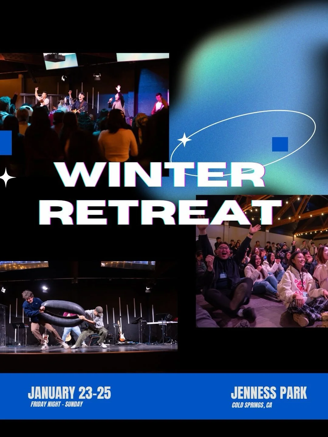Didn&rsquo;t make it to AWC? Fret not. 
sign up for our Norcal college winter retreat Jan 23-Jan 25. There&rsquo;s no better way to start 2026, then getting fueled by God&lsquo;s word.

😎 Who: College Students (NorCal/Eastbay) 
📍Where: Jenness Park