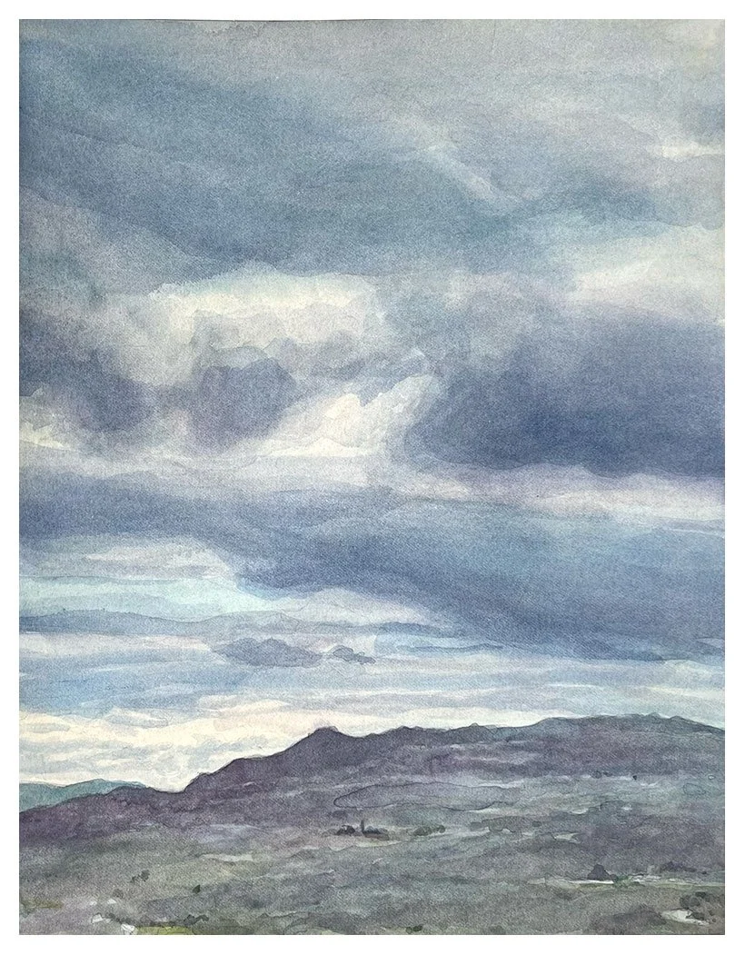 Late Afternoon (Clouds over Petit Luberon)
watercolor on paper - framed
