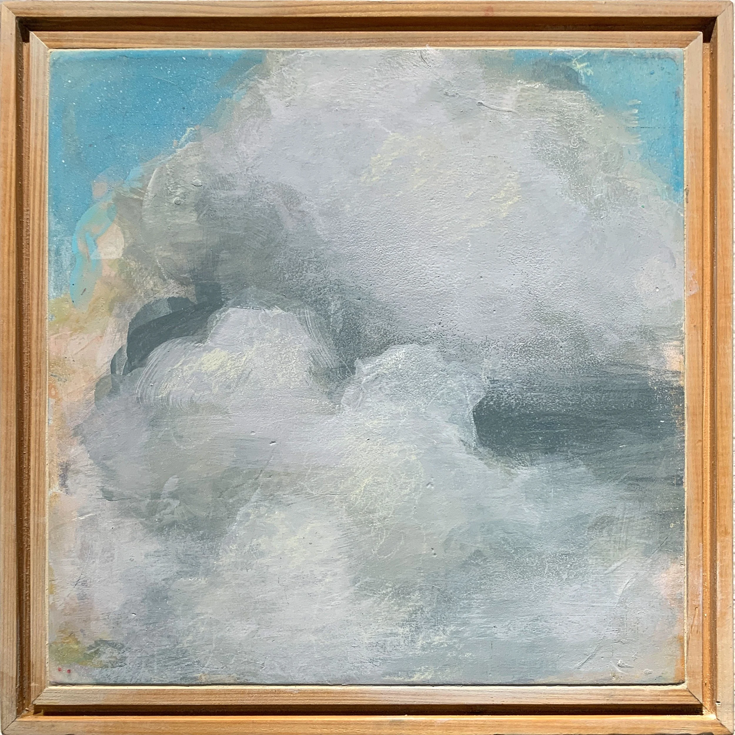 accumulus, 
mixed media on panel, 
11.5” x 11.5”, framed

