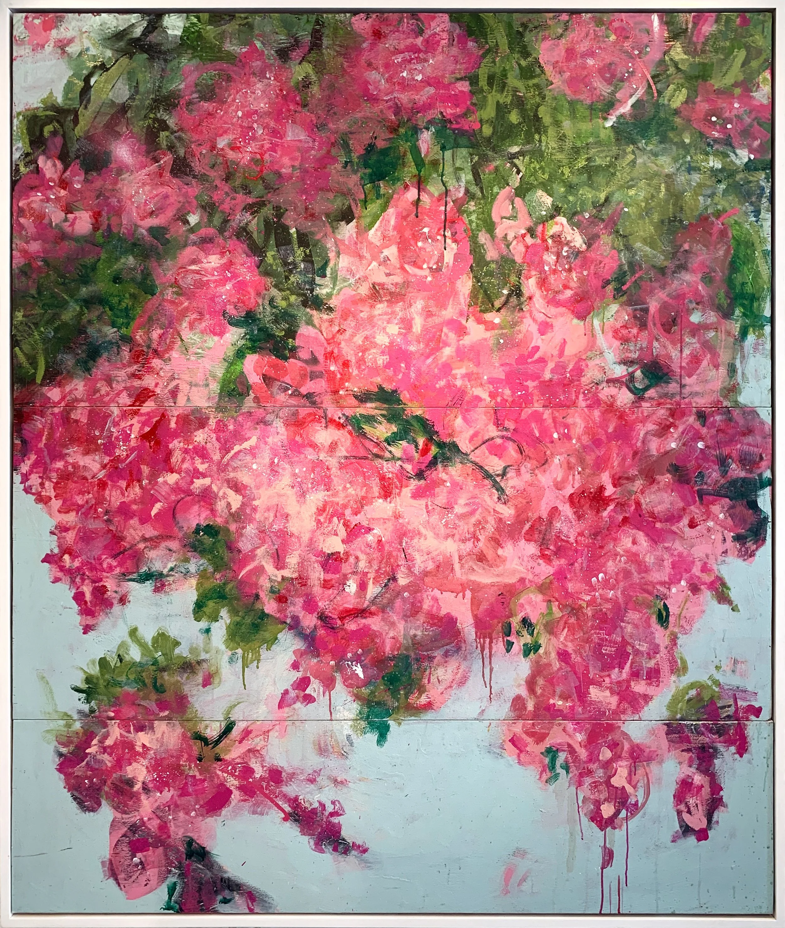 bougie villa, 
mixed media on panel, 
71” x 60”, framed 

