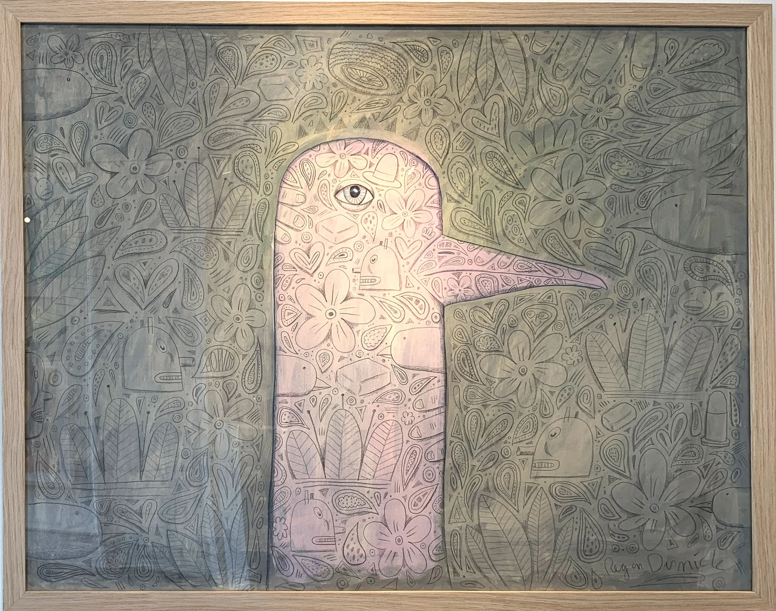 Bird of Sight
mixed media on paper
34" x 42" - framed


