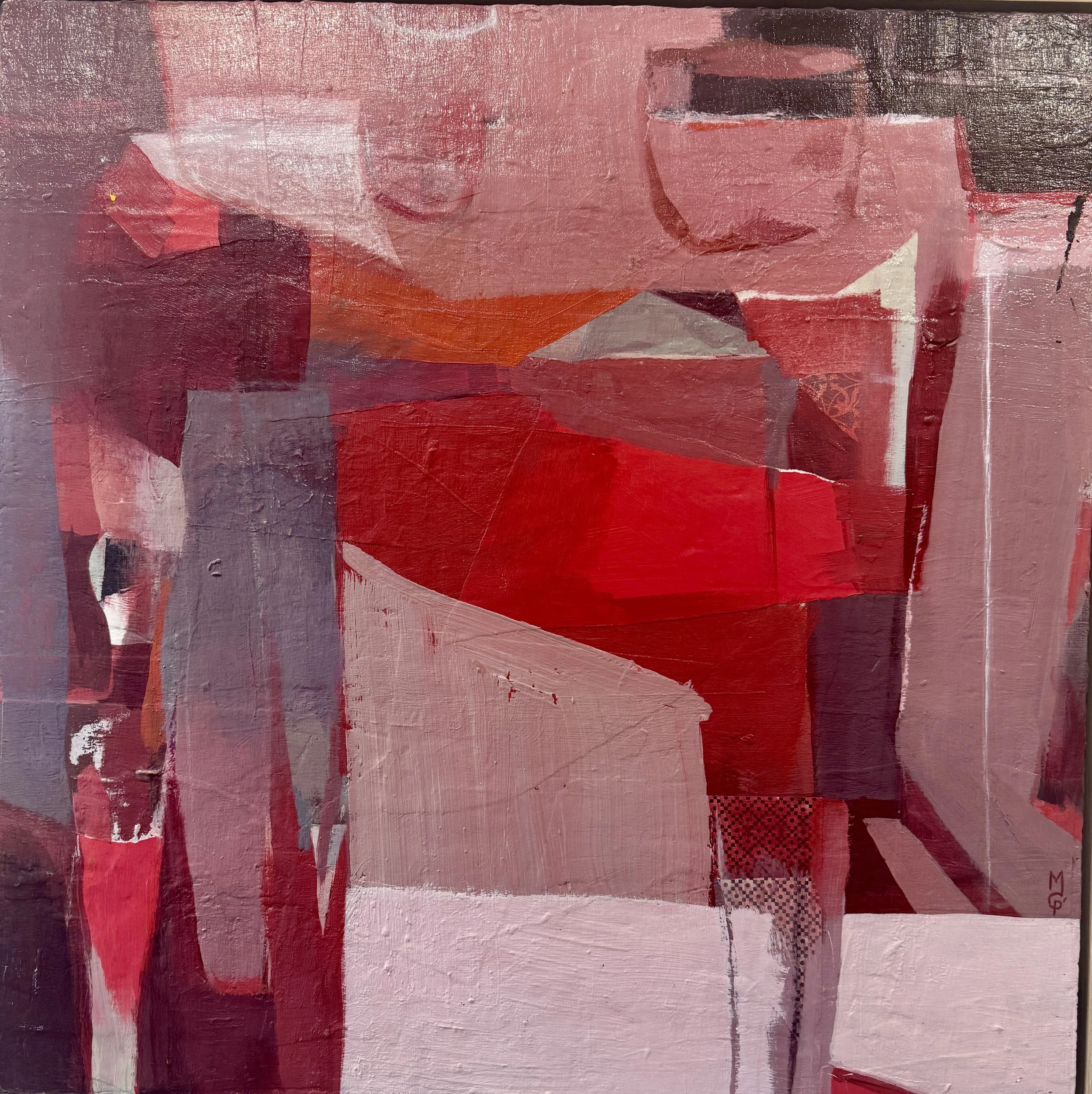 Tableau Rouge
mixed media on panel, 24" x 24"
