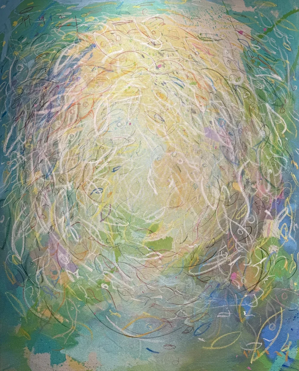 AQUA REVERIE
acrylic + oil on canvas
40" x 60"
