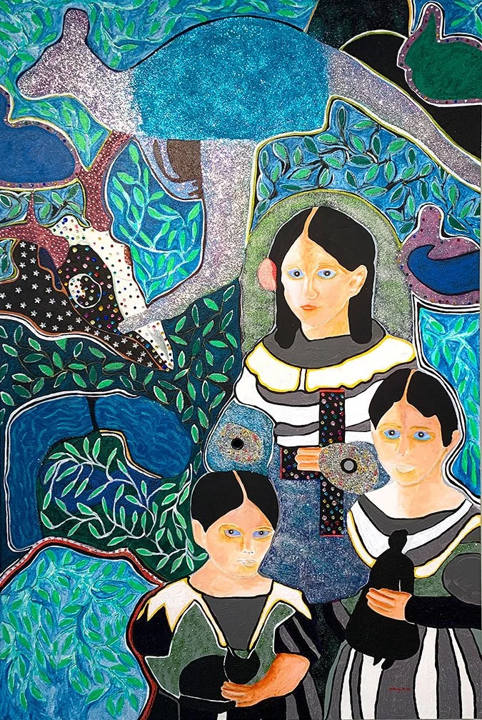 Untitled 
mixed media on canvas
72" x 48"