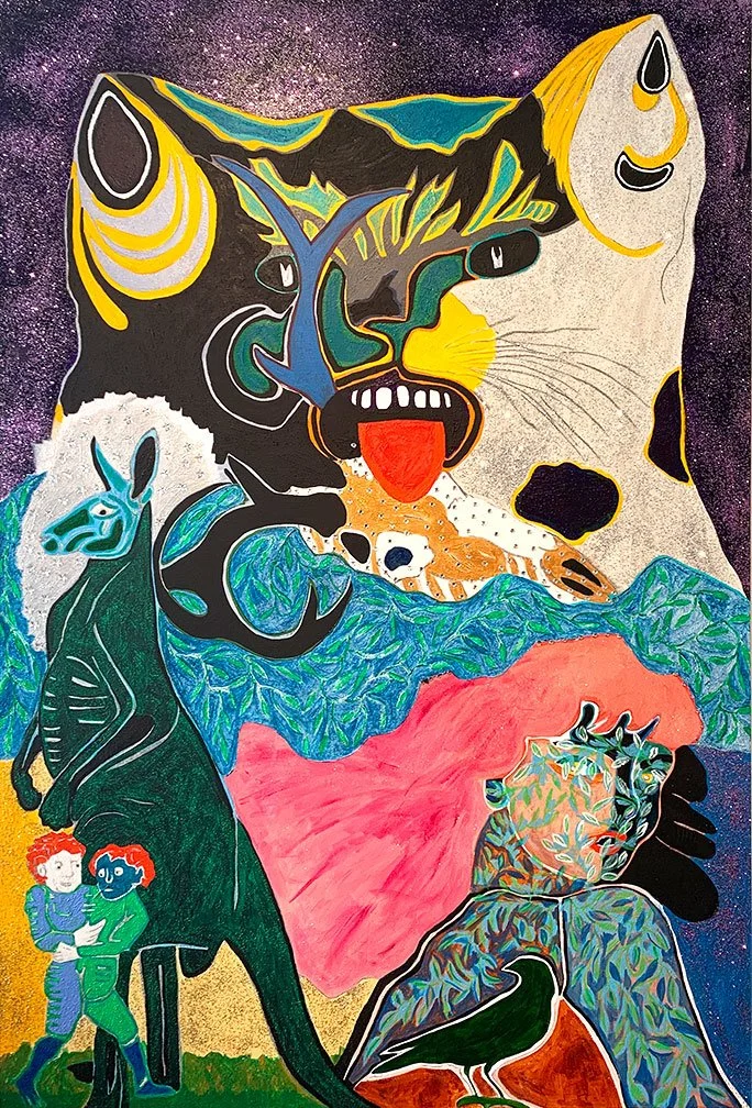 Untitled 
mixed media on canvas
72" x 48"
