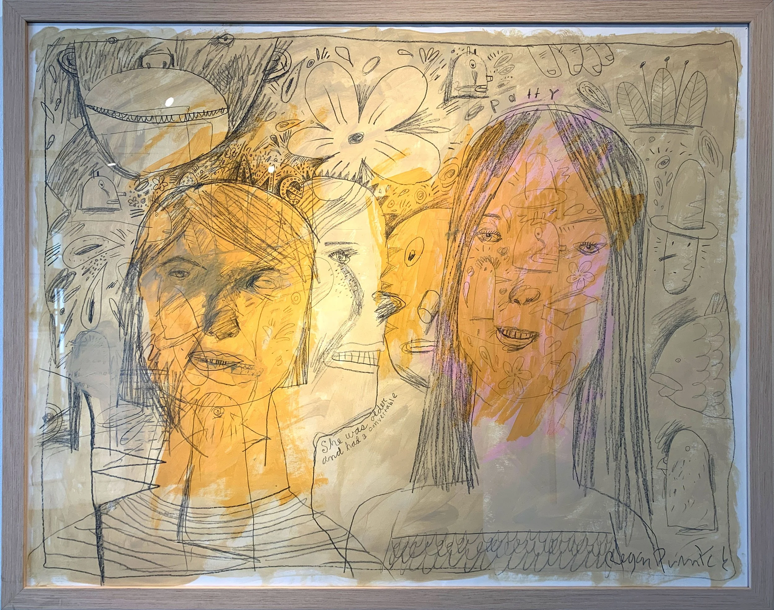 Me and Patty
mixed media on paper
34" x 42" - framed

