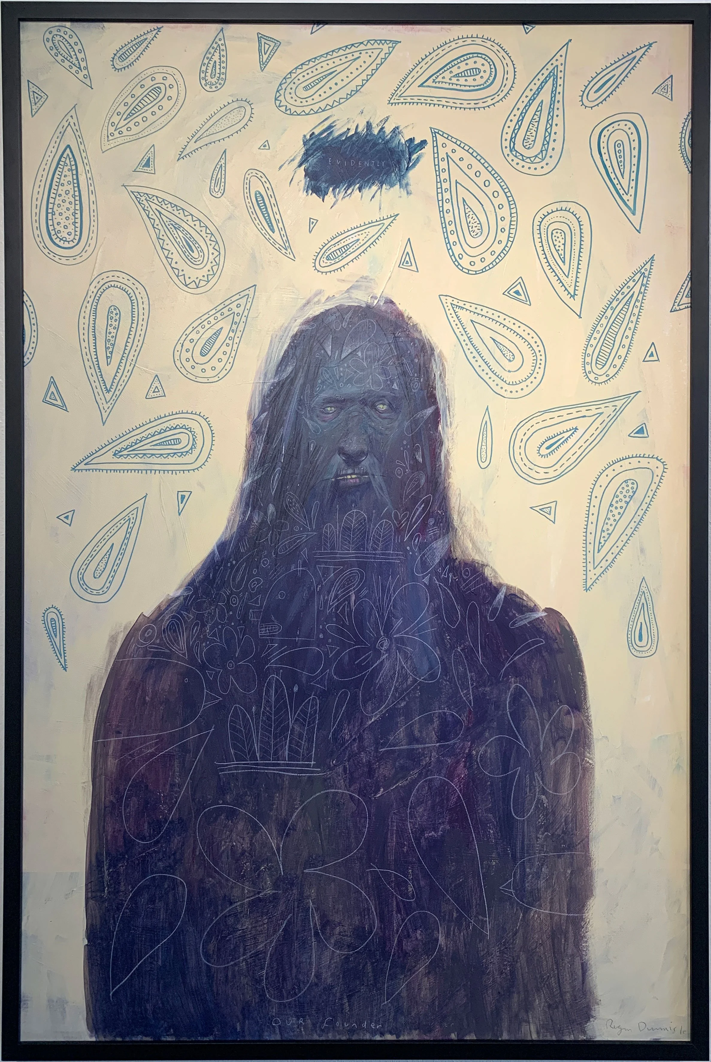 Our Founder
oil, acrylic, pencil on canvas
60" x 40" - framed

