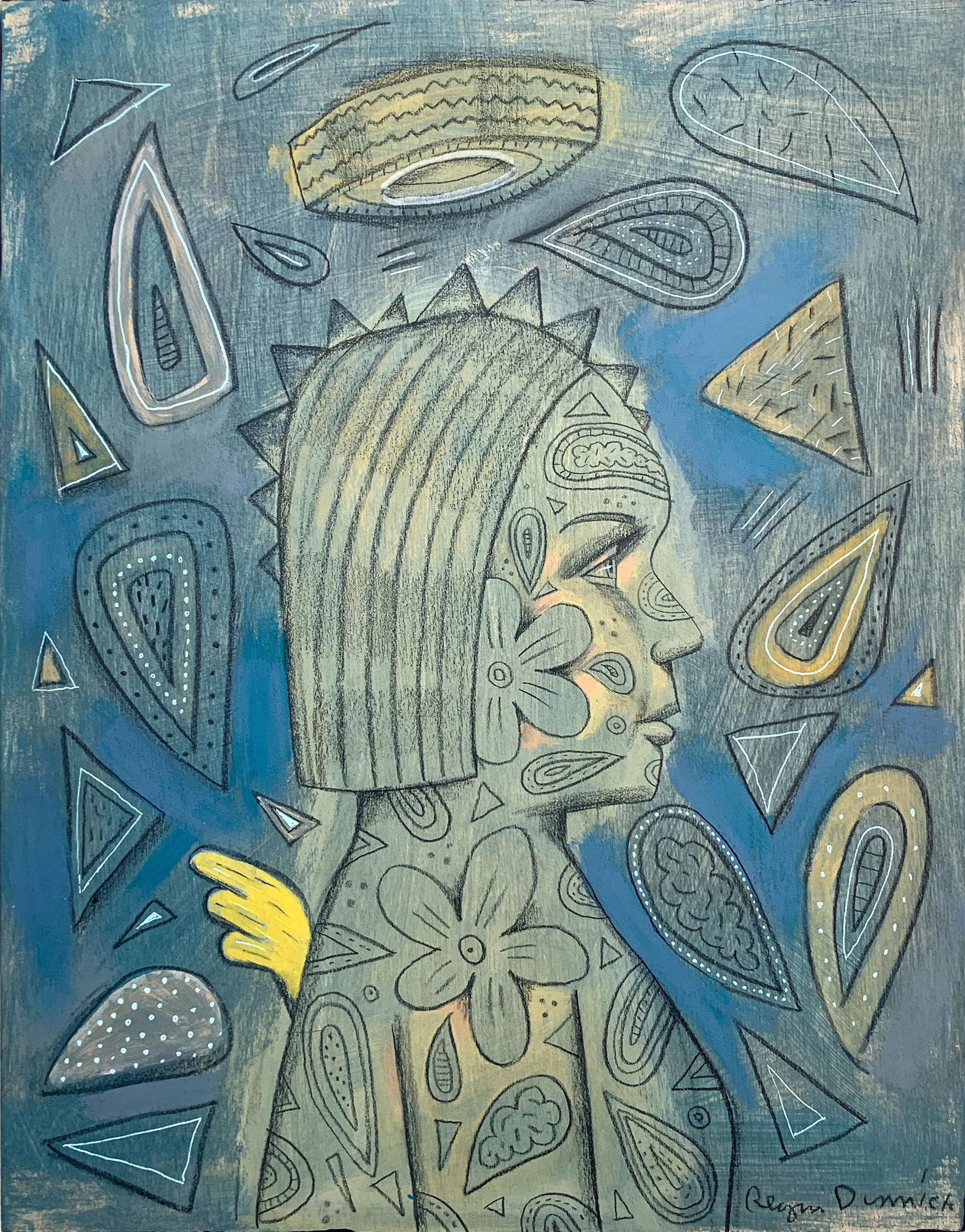 Angels of Akron #1
oil, acrylic, pencil on canvas
14" x 11" 

