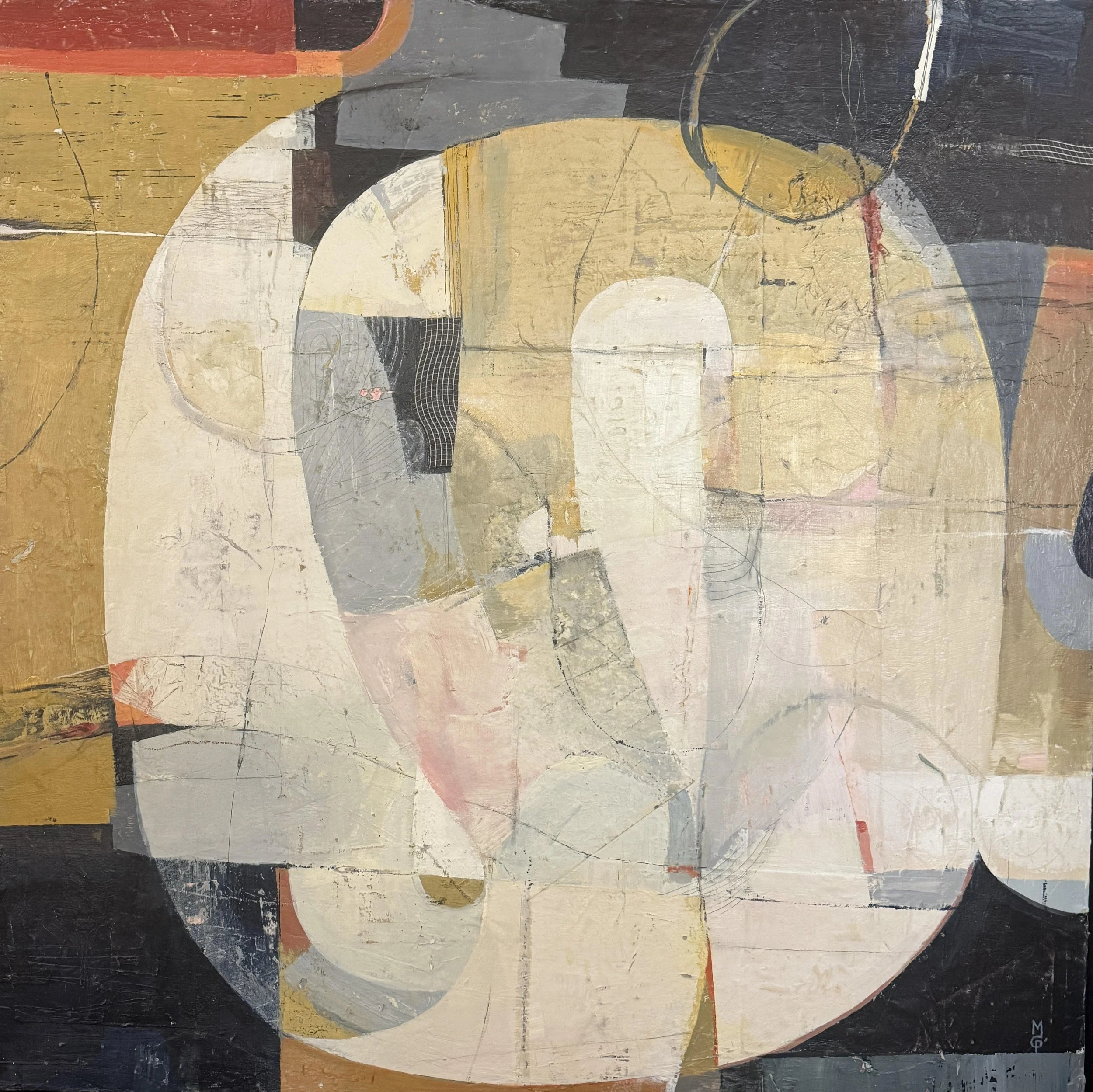Orbital Nature, 38” x 38”, acrylic on board, framed