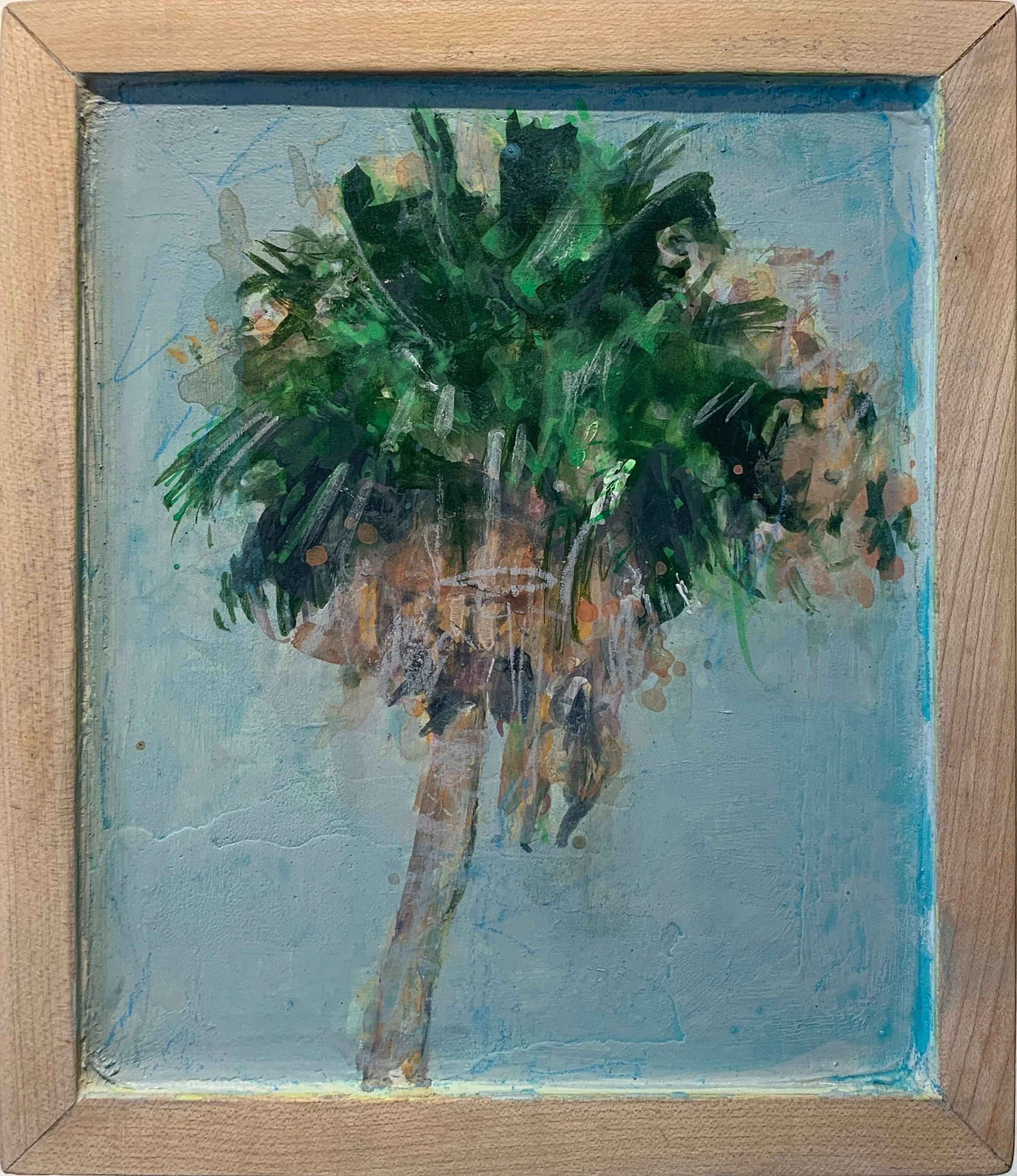 stay palm., 
mixed media on panel, 
7” x 6”, framed 

SOLD