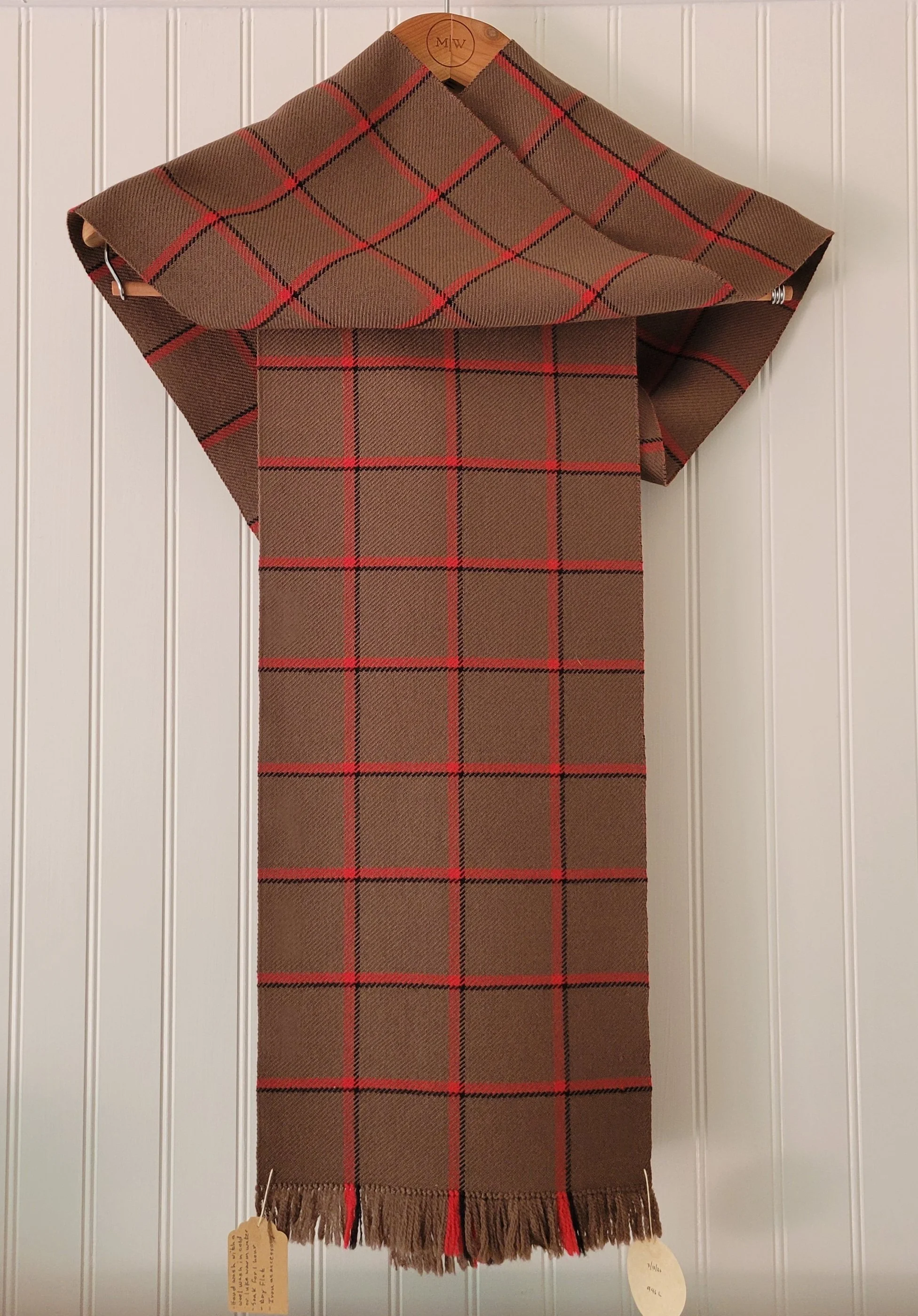 Shadow Windowpane Plaid Scarf - #46L