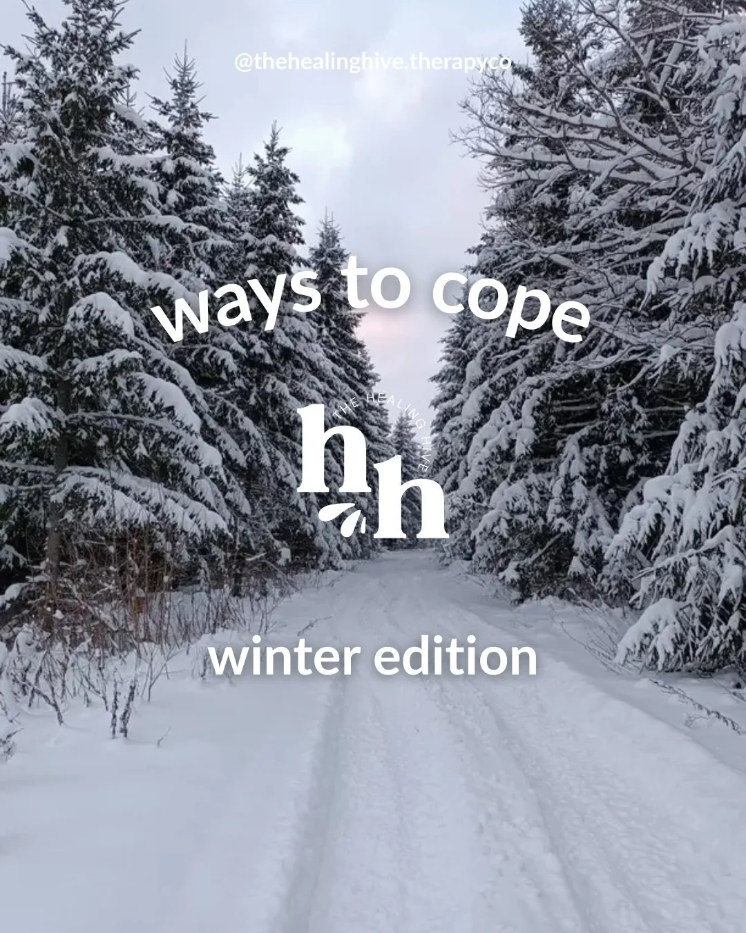 Ways to cope: winter edition❄️

Chilly weather &amp; busy times can be hard. Here are some tools to help you cope this winter🩷 

👉🏻 FOLLOW @thehealinghive.therapyco for more relatable content + how we challenge traditional mental health therapy 🛋