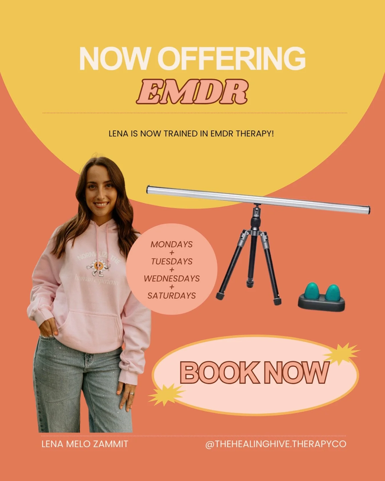 Have you ever felt super aware of your trauma but stuck in how to heal from it? EMDR might be for you 👇🏻

@len.heals is now offering EMDR therapy for new &amp; existing clients 💓 Book a consult now to learn more about how EMDR can support you! 🥰
