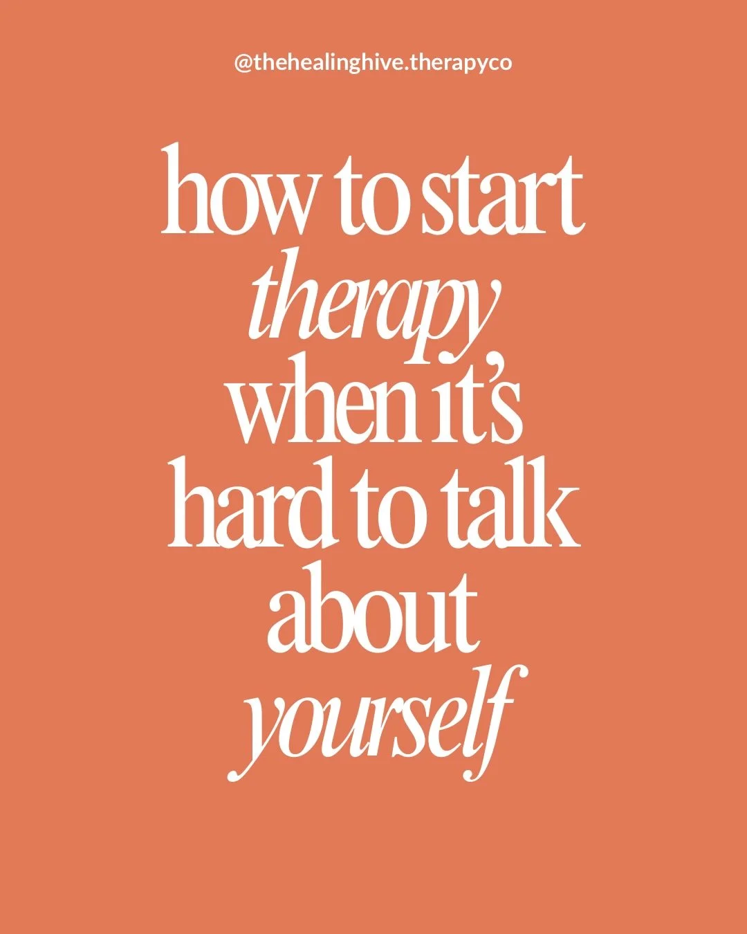 some reminders for when it&rsquo;s hard to talk about yourself🧡🩷

👉🏻 FOLLOW @thehealinghive.therapyco for more relatable content + how we challenge traditional mental health therapy 🛋️✨

Looking to start therapy? Our therapists are accepting new