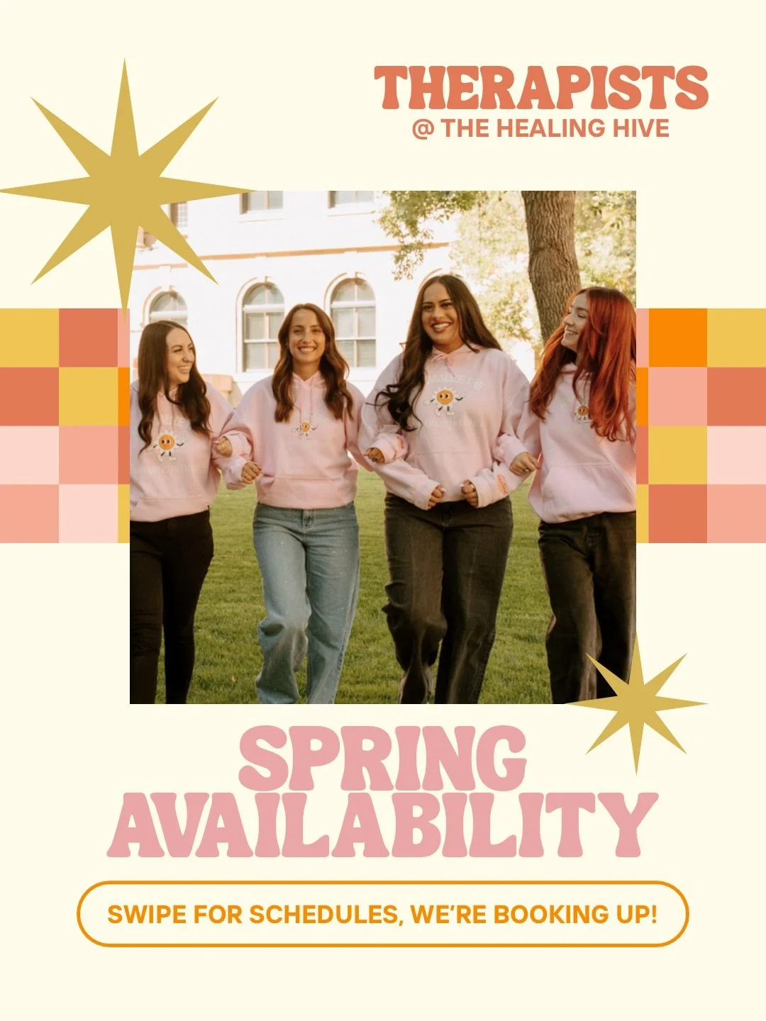 Our therapists are getting booked and busy and are waiting for you to come chill with them this spring + summer!! 🛋️☀️💐 

Feel to free to try a complementary consult call to connect with your therapist in advance of booking a session to check the v