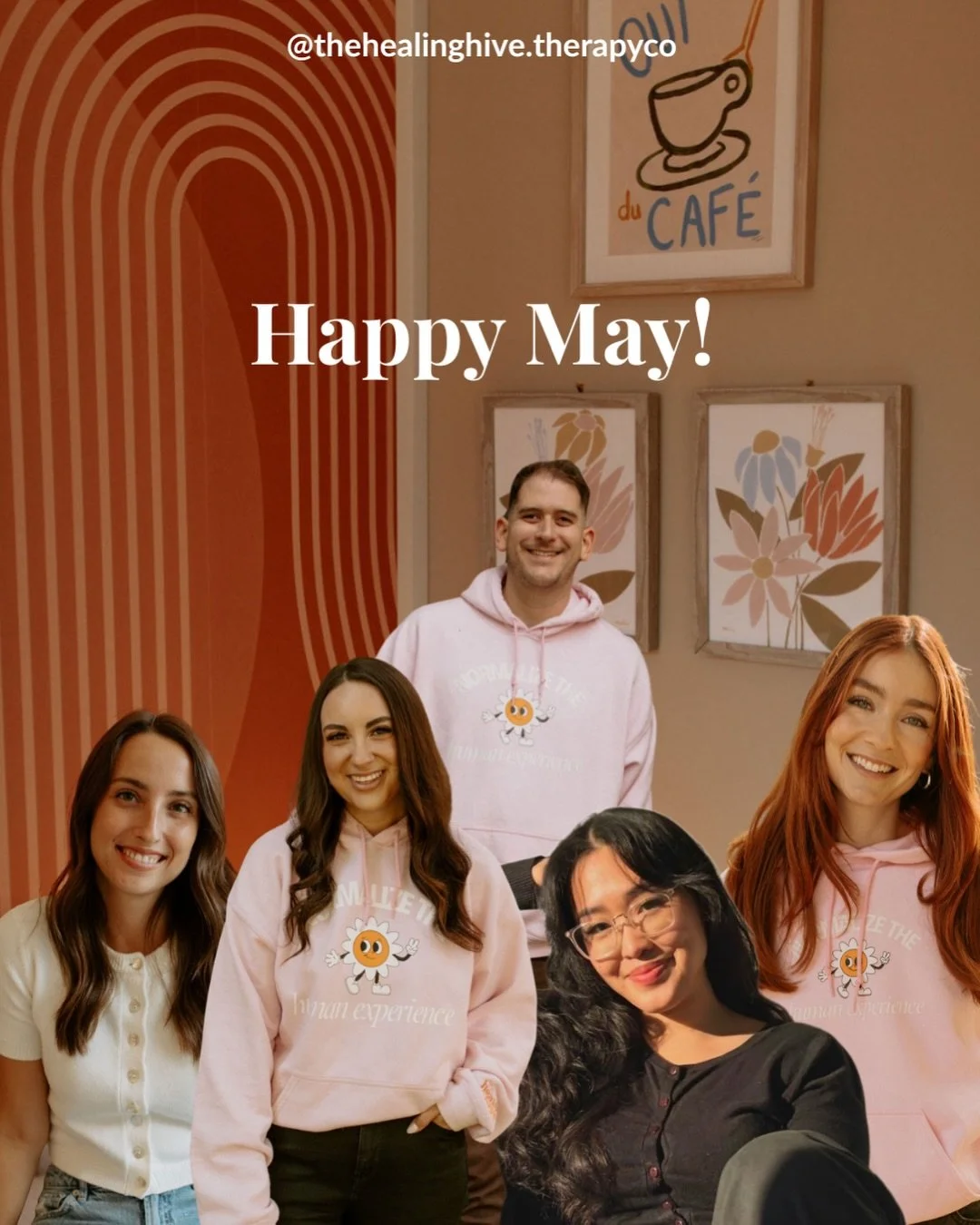 happy May from The Healing Hive Team🧡🩷 

May this month bring healing and kindness

👉🏻 FOLLOW @thehealinghive.therapyco for more relatable content + how we challenge traditional mental health therapy 🛋️✨

Looking to start therapy? Our therapists