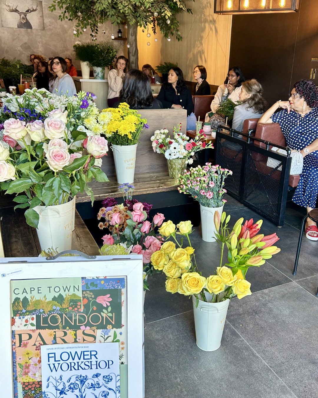 Women at a flower workshop in Hamilton