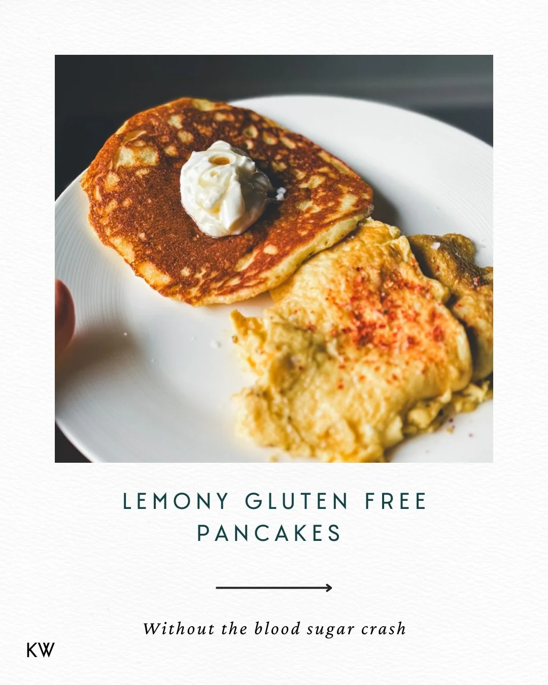 Pancakes don&rsquo;t have to be a troublemaker for you. 

These are my blood-sugar friendly lemon yogurt pancakes &mdash; built for steadier energy, easier digestion, and better metabolism.

Basically they&rsquo;re designed for myself and my clients.