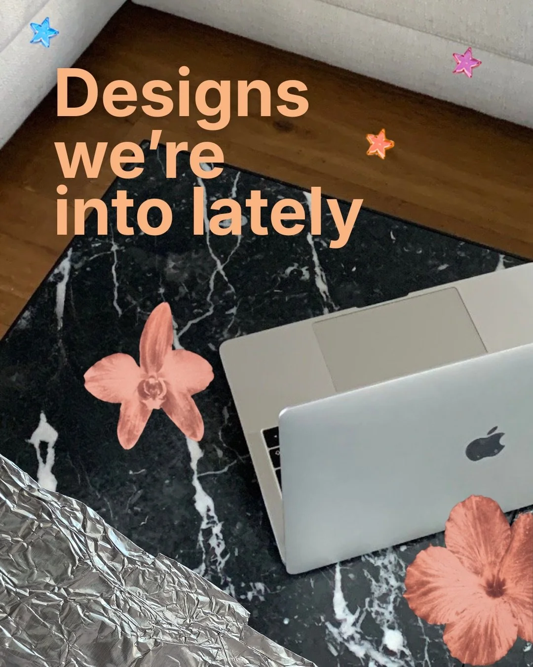 Lately, we&rsquo;re into design that feels touched, layered, imperfect, and a little bit nostalgic ✨

Gems. Ink bleeds. Cut outs. Tin foil. Sun-dyed florals.

The kind of details that make a brand feel less flat and more alive!