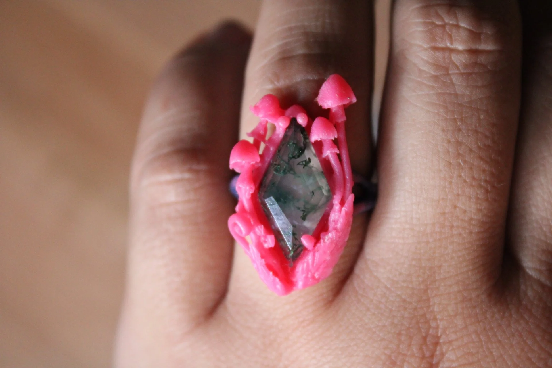 PRE ORDER Mushroom forest silver ring