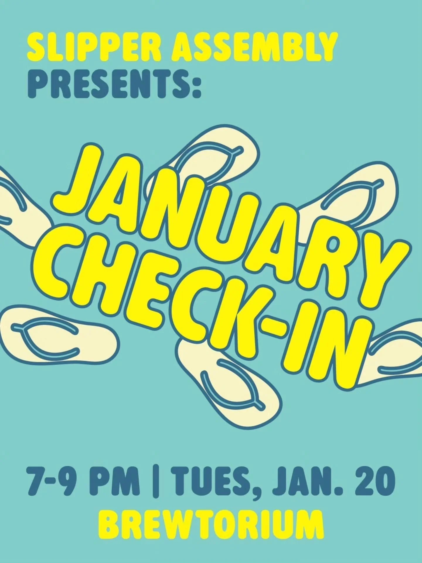 Slipper Check-in is back! 7-9pm on Tuesday, January 20 at Brewtorium (swipe for a helpful map).

Community is more important than ever. Let&rsquo;s help each other in the ways we know how &ndash; through solidarity, connection, and support. Come thro