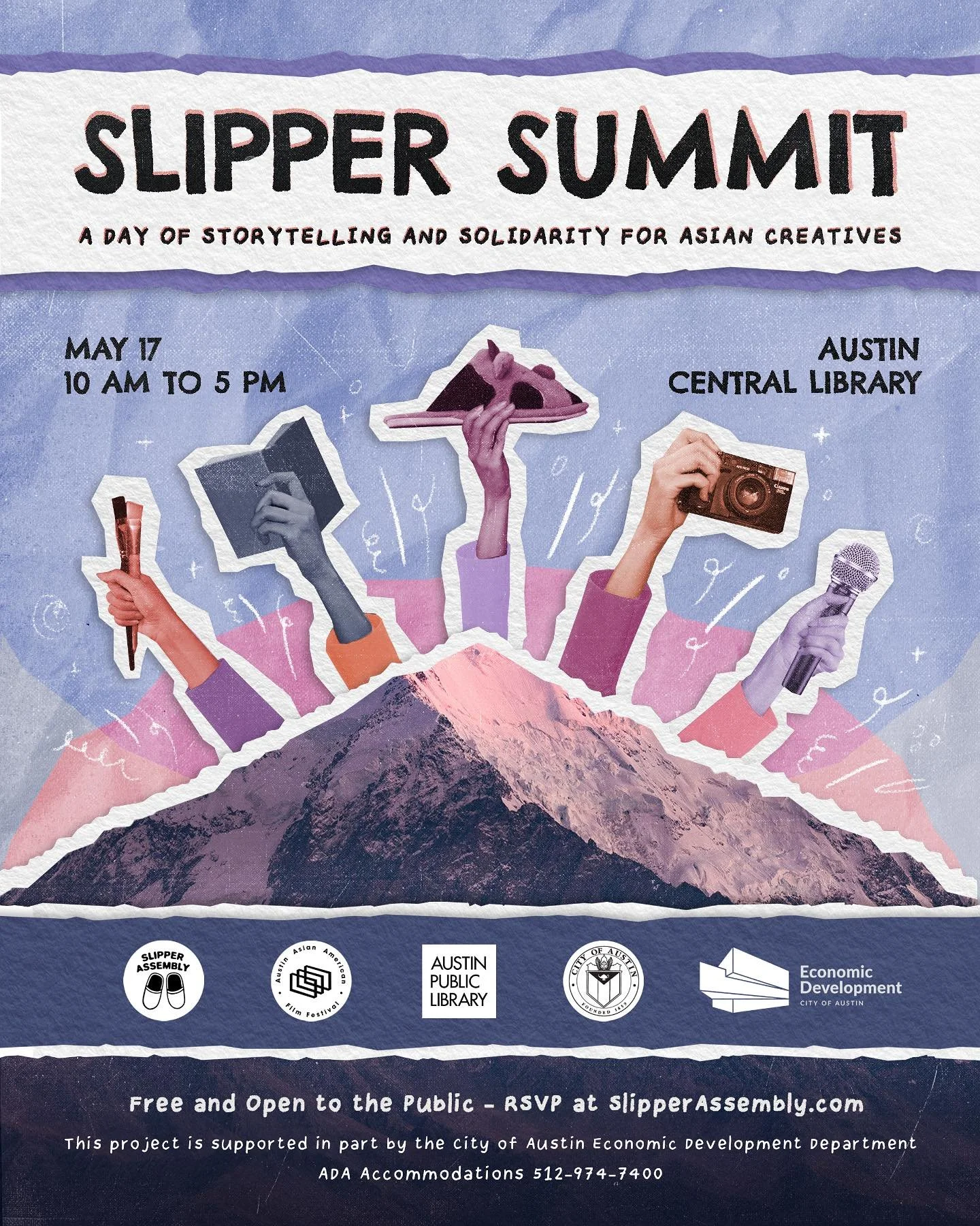 ***Space is limited, so RSVP is required!***

Slipper Assembly presents ✨Slipper Summit: A Day of Storytelling &amp; Solidarity for Asian Creatives✨, a full-day event to share our stories, build community, and make art together amongst fellow Asian c