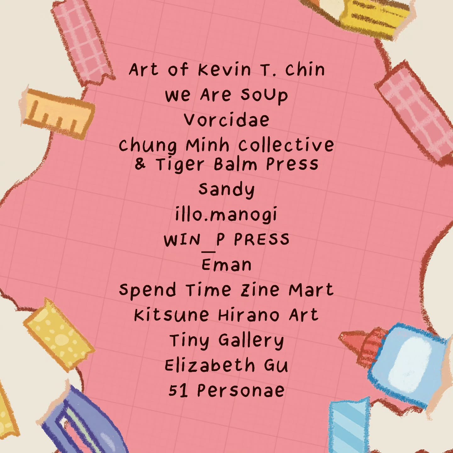 This Saturday, 10am - 2pm at @epochcoffee - Village 🌟You know it: Austin Asian-American Zine Fest!! 🌟

Peruse zines by these vendors with your favorite Epoch beverage, all to the soundtrack of DJ 23 @2e3_4evr. 

⛱️We're watching the weather and hop